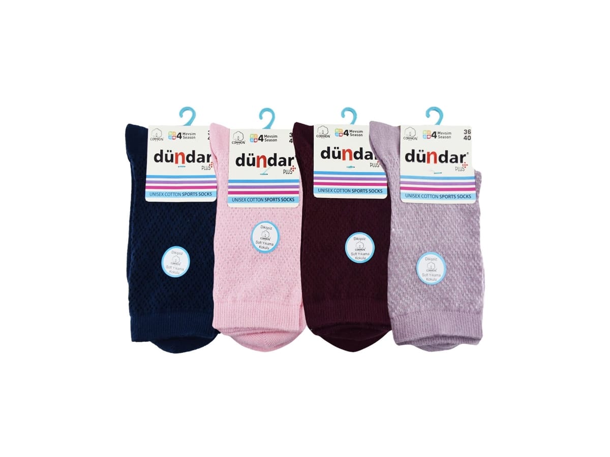 Dikişsiz Kokulu Çorap 12'li Mor Dündar 4209-27 - Asorti