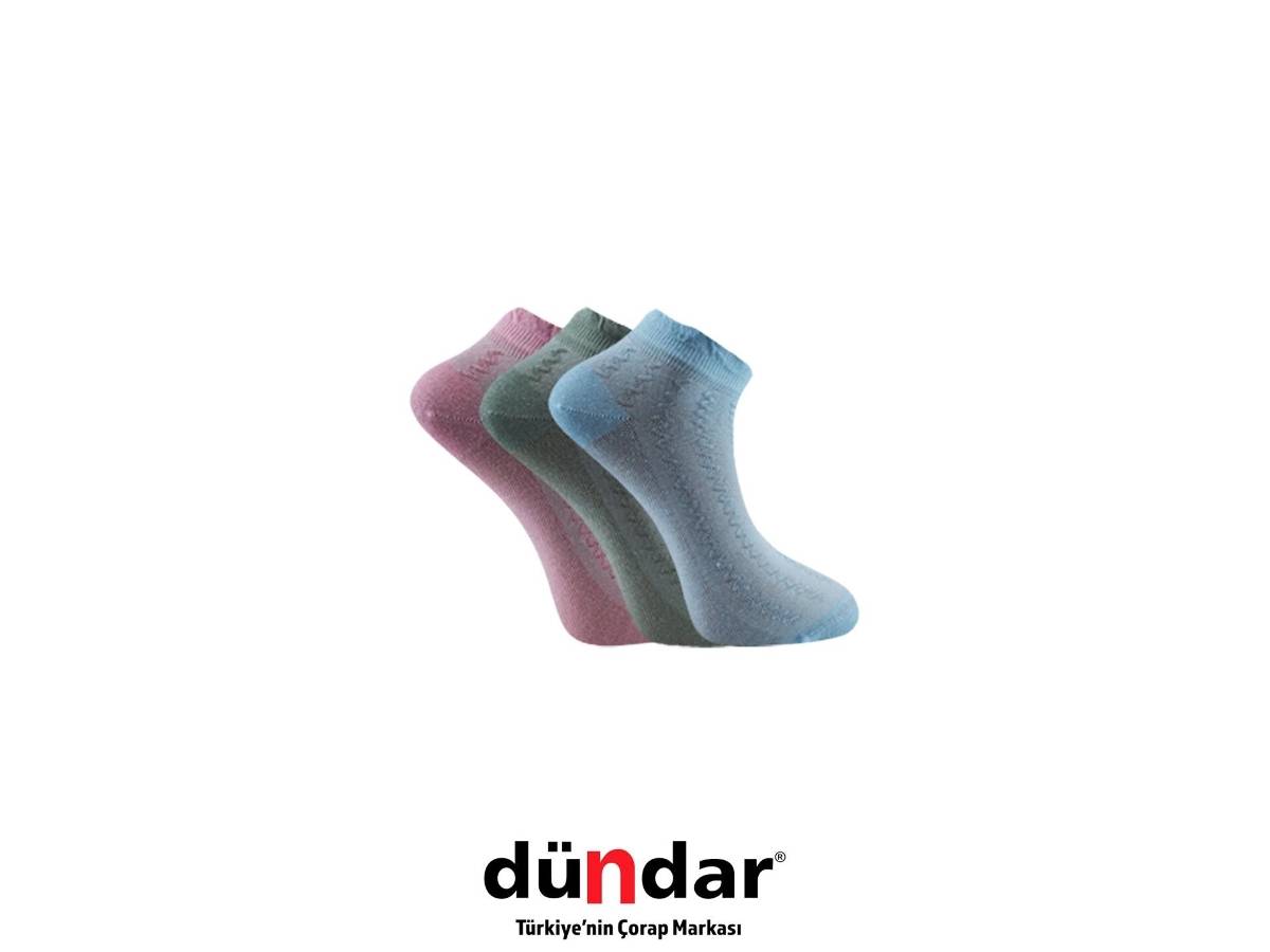 Dikişsiz Yıkamalı Kadın Patik Çorap 40 Denye Mor Dündar 4308-15 - Asorti