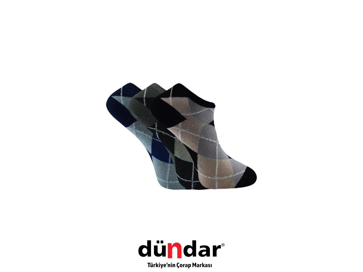 Dikişsiz Mor Kadın Patik Çorap Dündar 4308 - Asorti