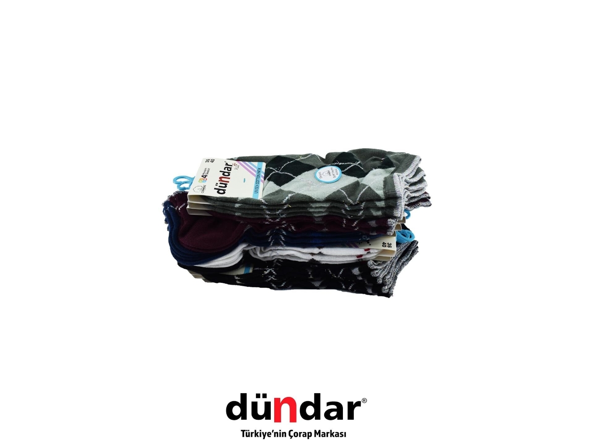 Dikişsiz Mor Kadın Patik Çorap Dündar 4308 - Asorti