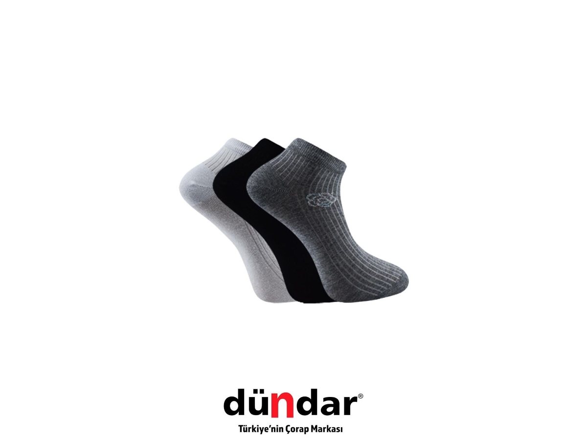 Dikişsiz Yapı Mor Kadın Patik Çorap Dündar 4308 - Asorti