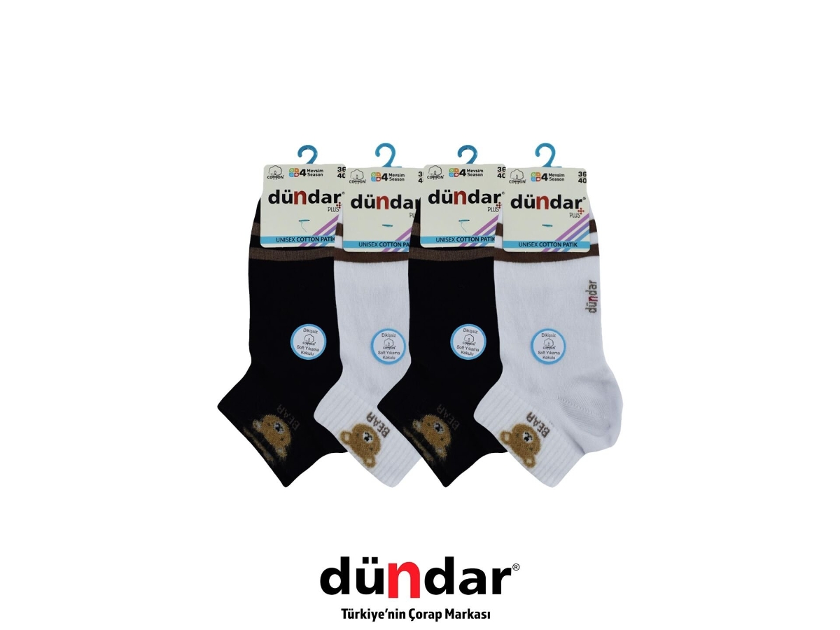 Dikişsiz Kokulu Patik Çorap Mor Dündar 4308 - Asorti