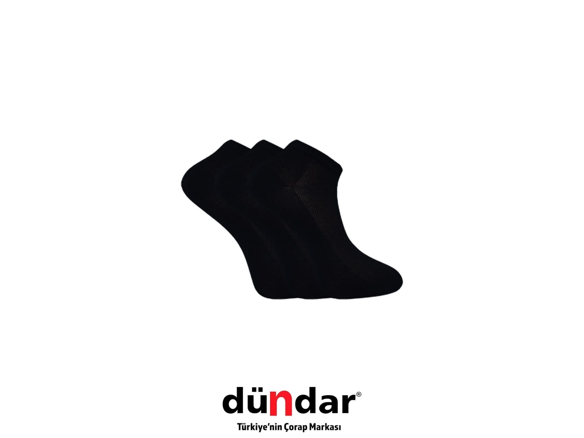 Kokulu Antibakteriyel Dikişsiz Patik Çorap Dündar 4612 - Siyah