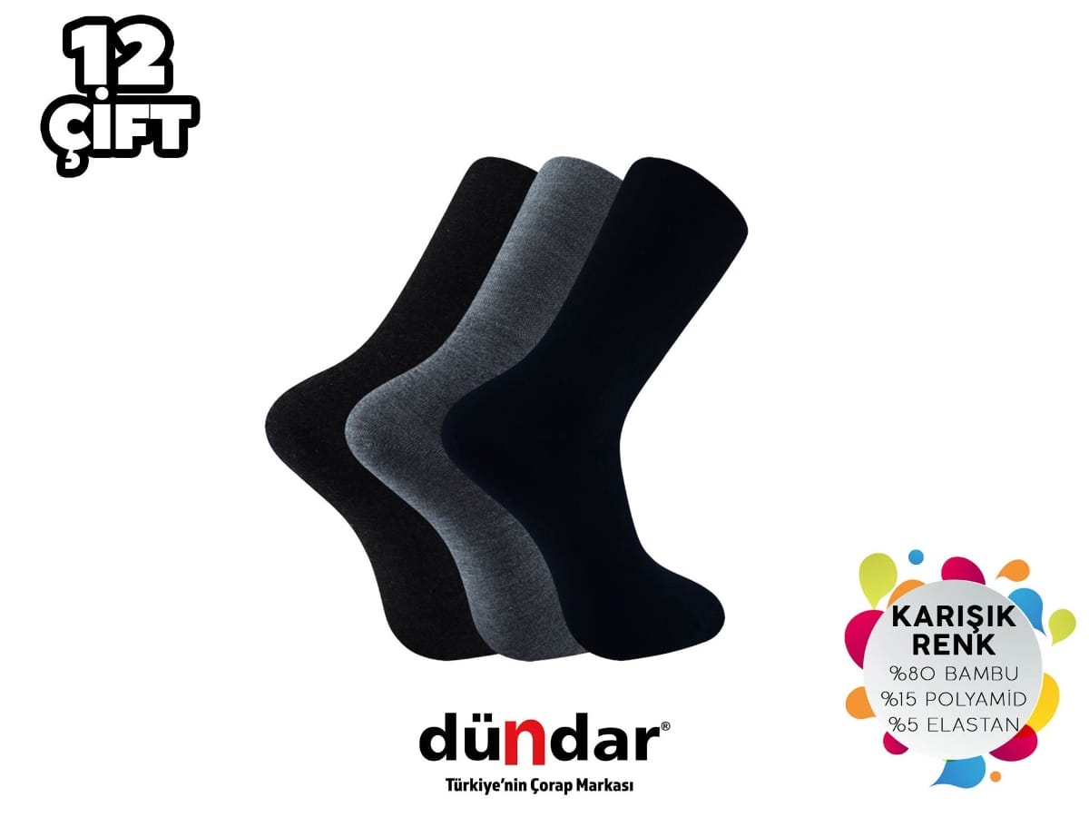 Dündar Çorap Dikişsiz Kokulu Bambu Erkek Çorap Seti Dündar 6982 - Görsel 3