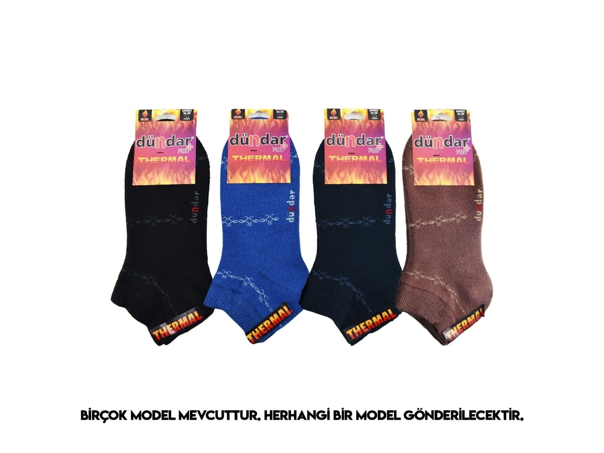 Dündar Çorap Havlu Termal Dikişsiz Kadın Patik Çorap 12'li Dündar 5954 - Görsel 2