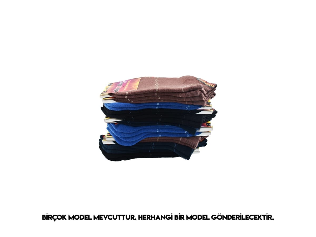 Dündar Çorap Havlu Termal Dikişsiz Kadın Patik Çorap 12'li Dündar 5954 - Görsel 4