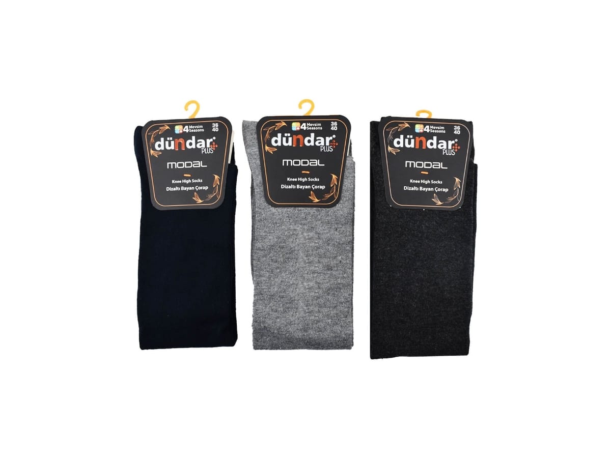 Dündar Çorap Dikişsiz Yıkamalı Kokulu Kadın Modal Dizaltı Çorap Dündar 7088 - Görsel 2
