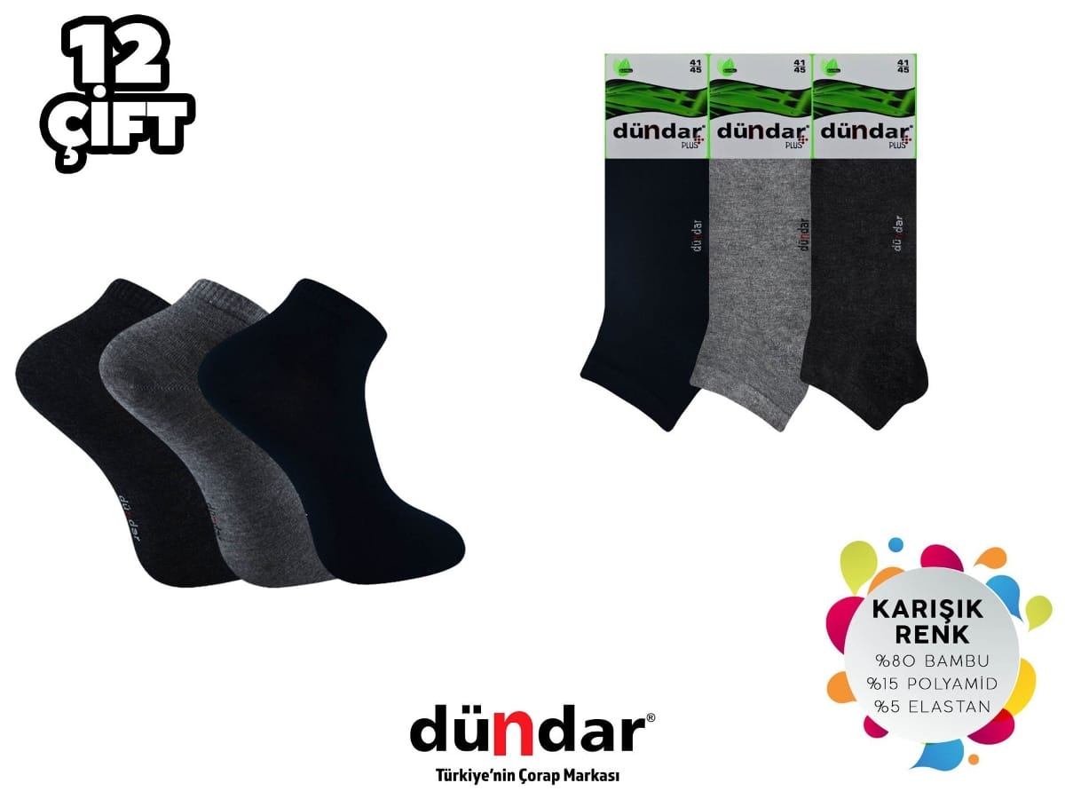Dündar Çorap Antibakteriyel Dikişsiz Erkek Patik Çorap Dündar 4605