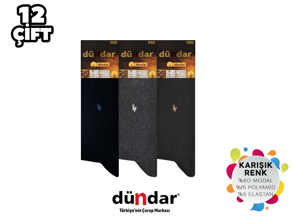 Dündar Çorap Dikişsiz Antibakteriyel Mor Erkek Çorap Seti Dündar 4124 - Görsel 2