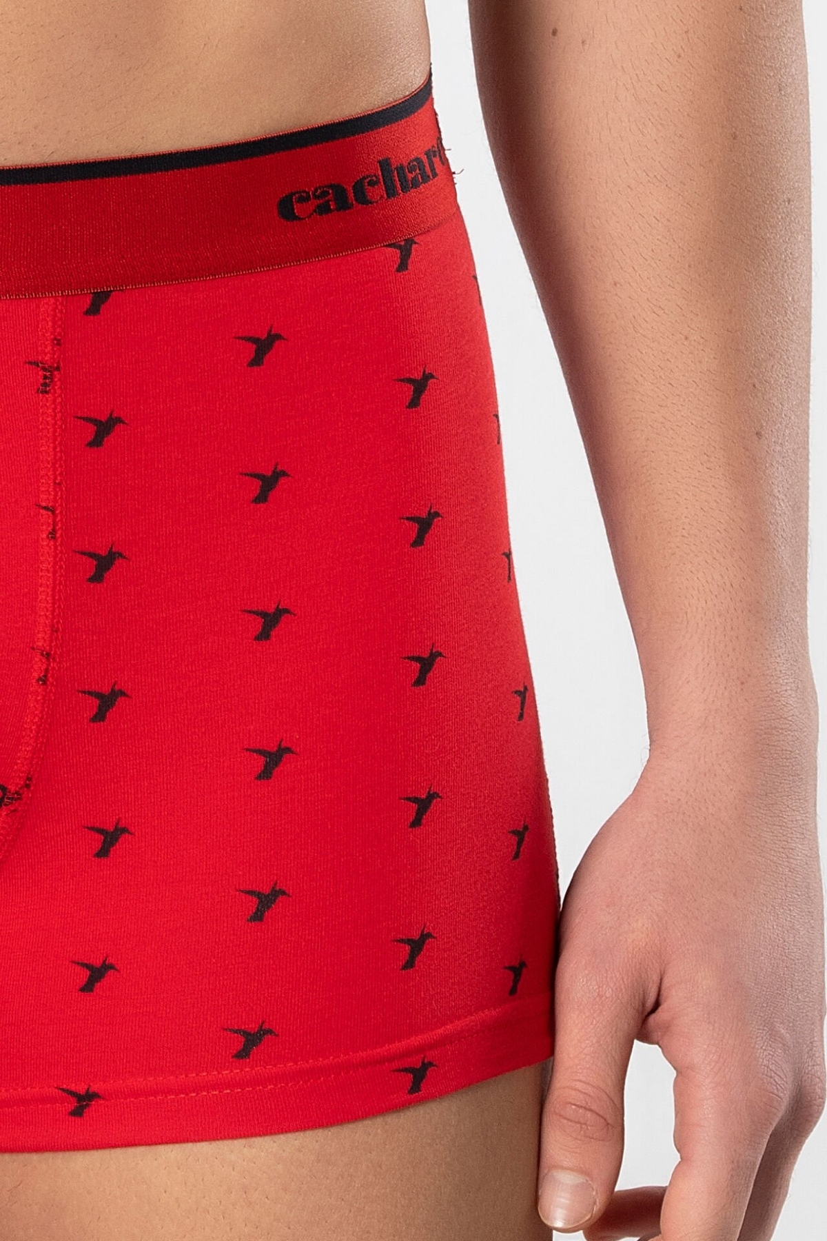 Likralı Desenli Erkek Boxer Cacharel 1339 - Lacivert 5