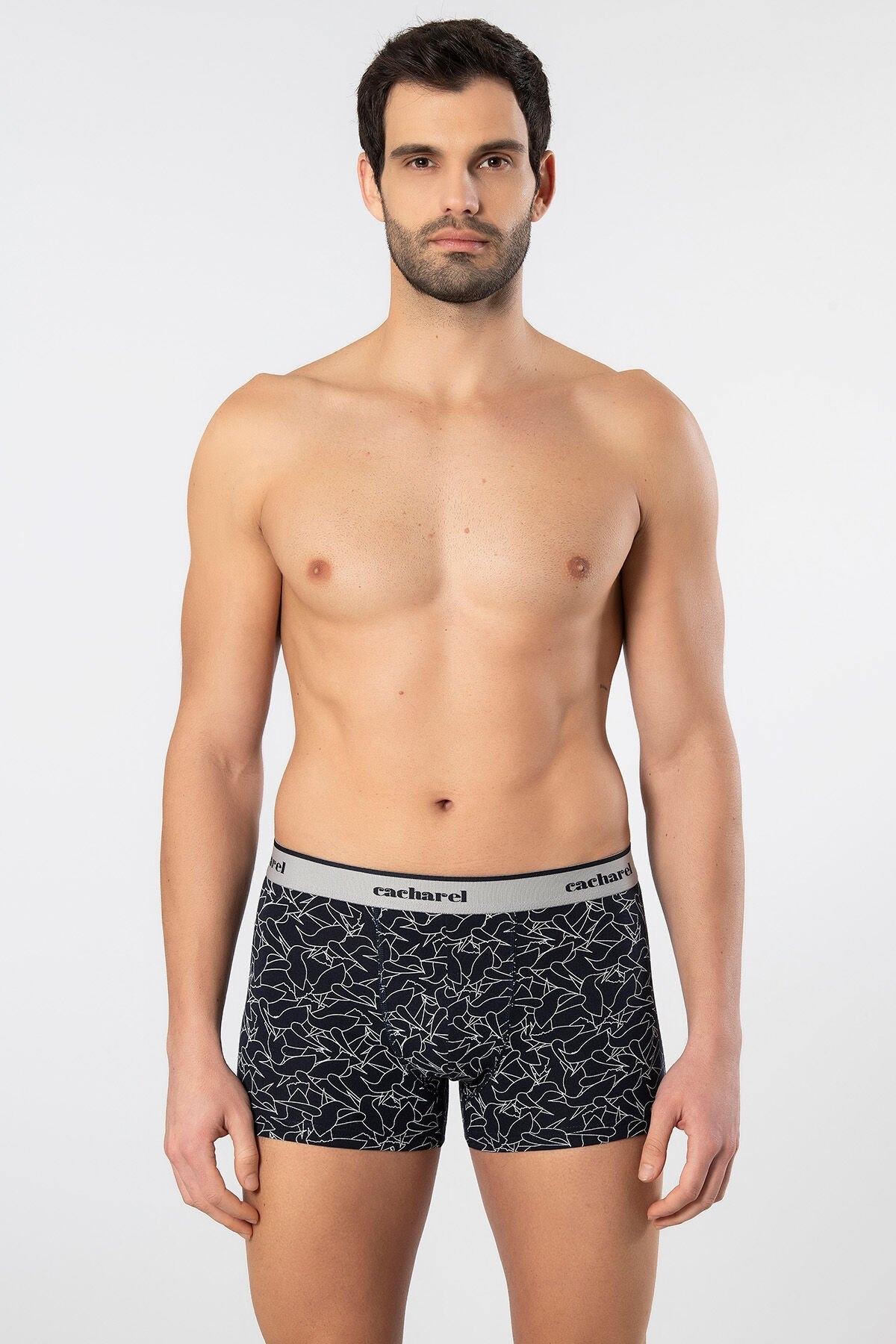 Cacharel Geniş Lastikli Desenli Likralı Boxer Cacharel 1339 - Görsel 3
