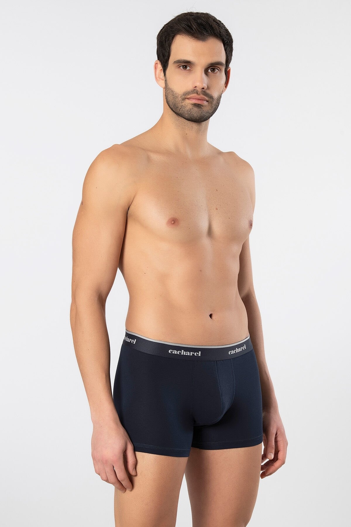 Desenli Pamuklu Elastan Erkek Boxer Cacharel 1339 - Lacivert 8