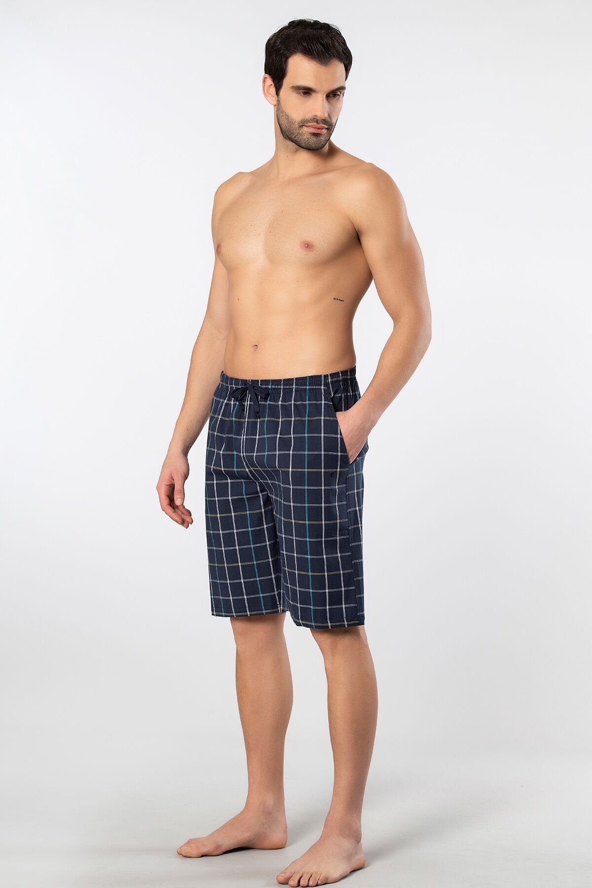 Cepli Pamuklu Elastan Bermuda Alt Cacharel 2241 - Lacivert 8