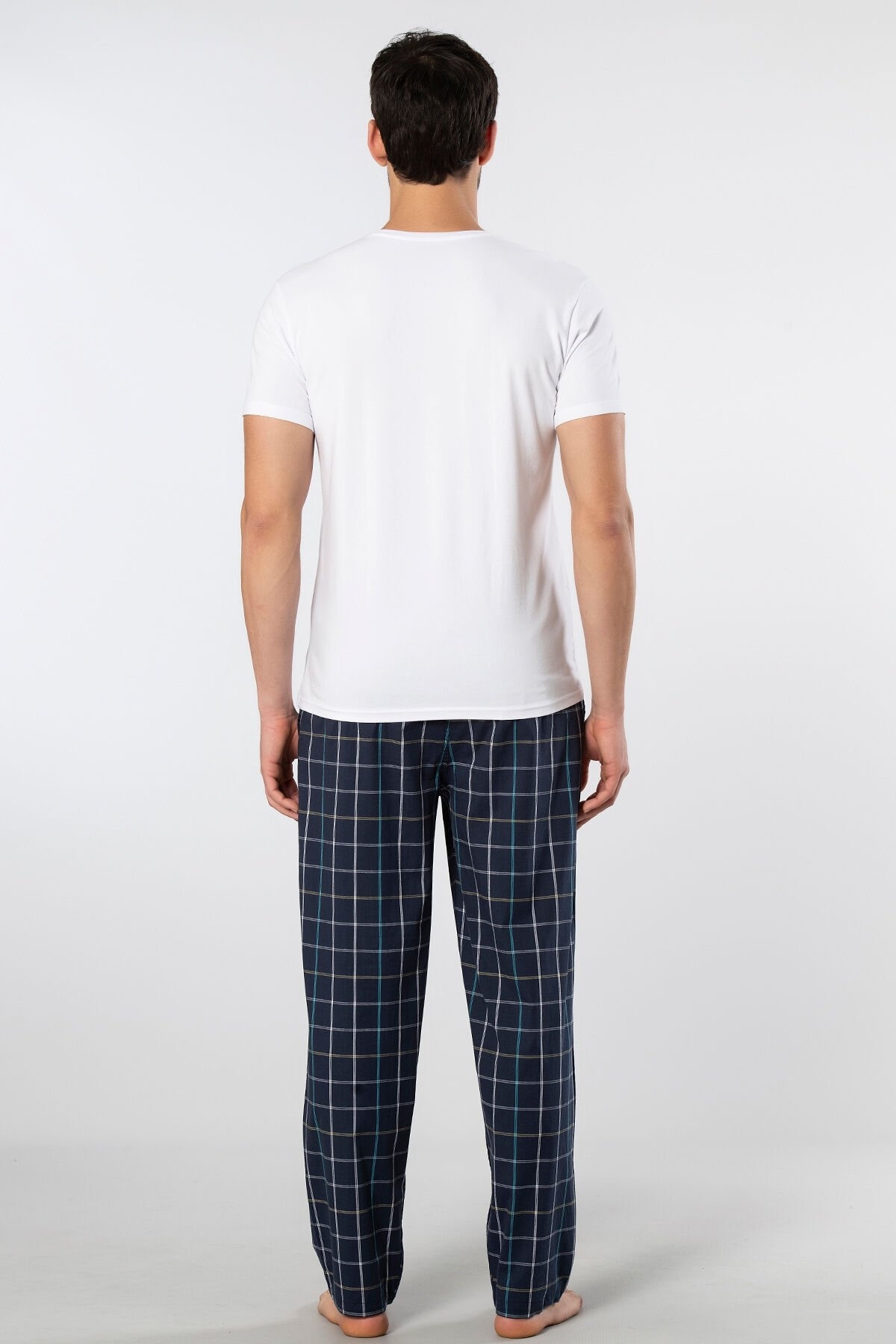 Yumuşak Pamuklu Erkek Pijama Takımı Cacharel 2238 - Lacivert 8