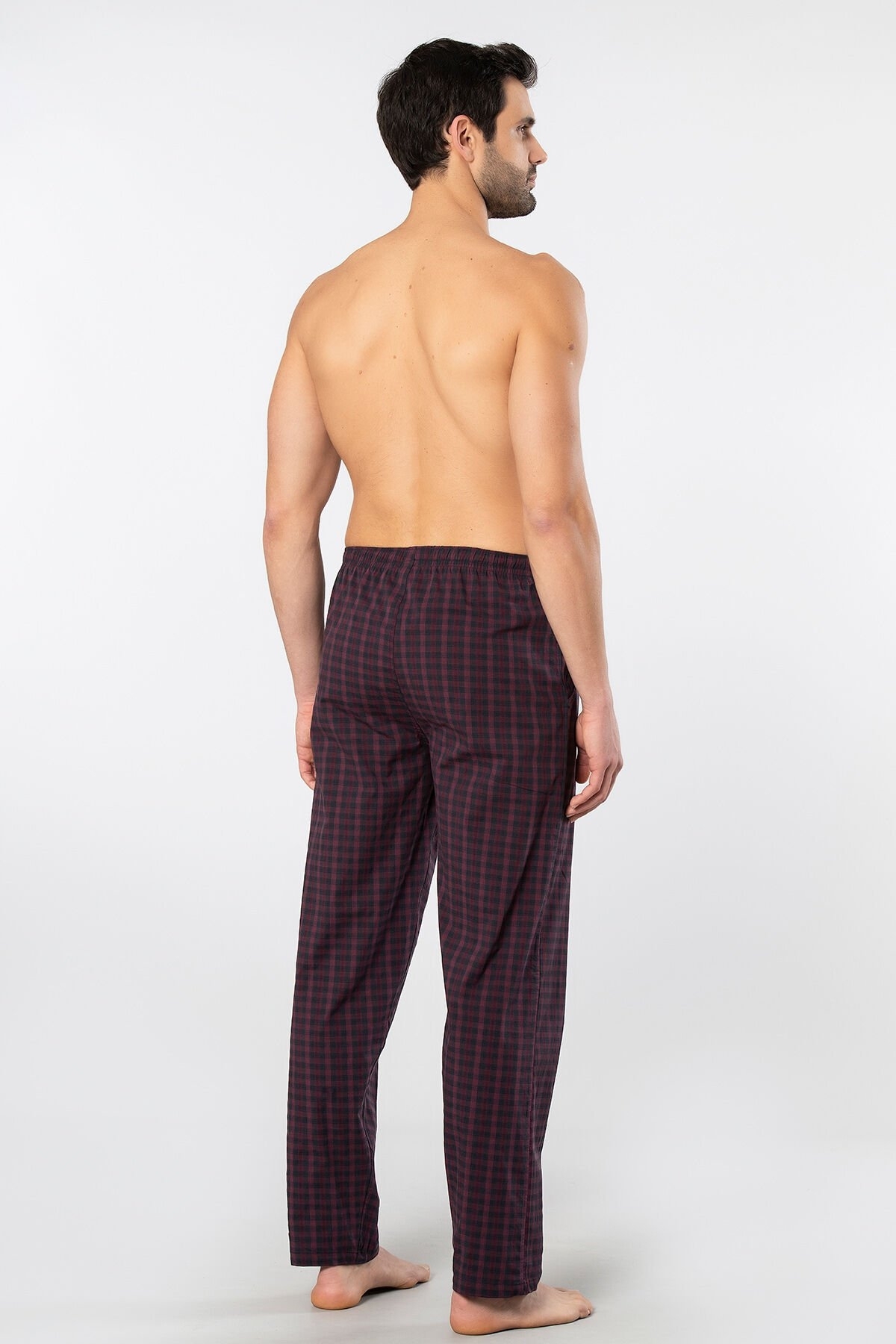 Pamuklu Elastan Bordo Erkek Pijama Alt Cacharel 2240 - Bordo 1