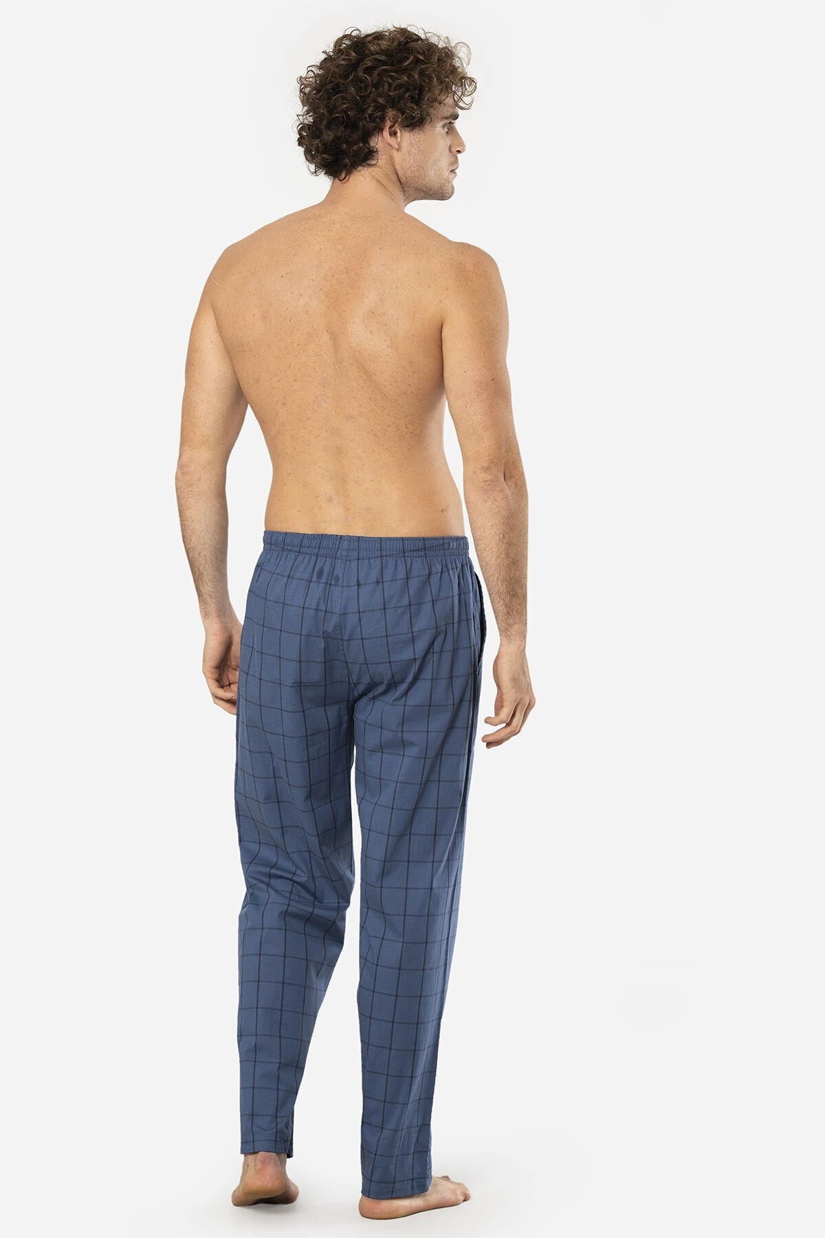 Pamuklu Esnek Erkek Pijama Altı Cacharel 2240 - İndigo 4