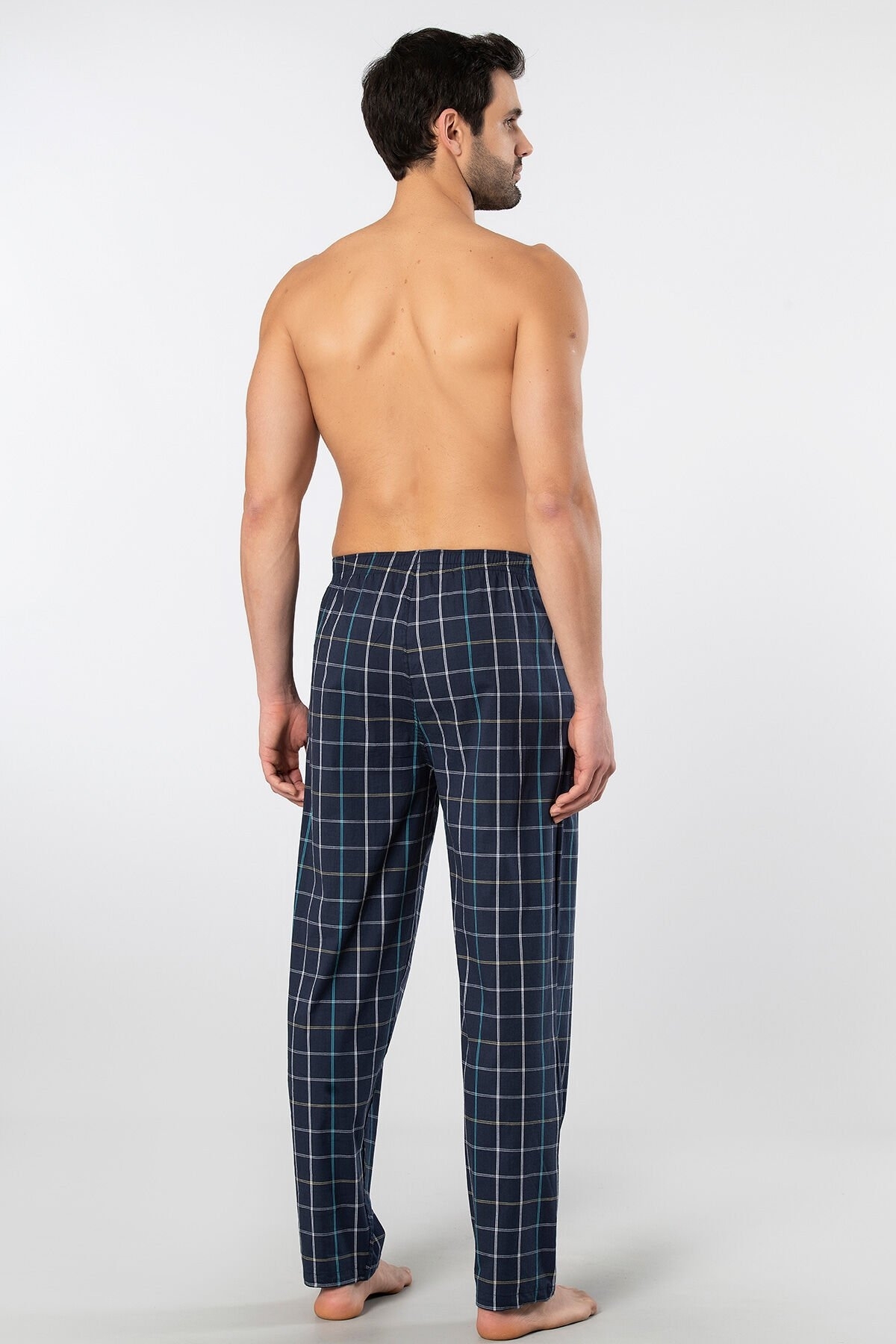 Lastikli Dokuma Pijama Altı Pamuklu Elastan Cacharel 2240 - Lacivert 8