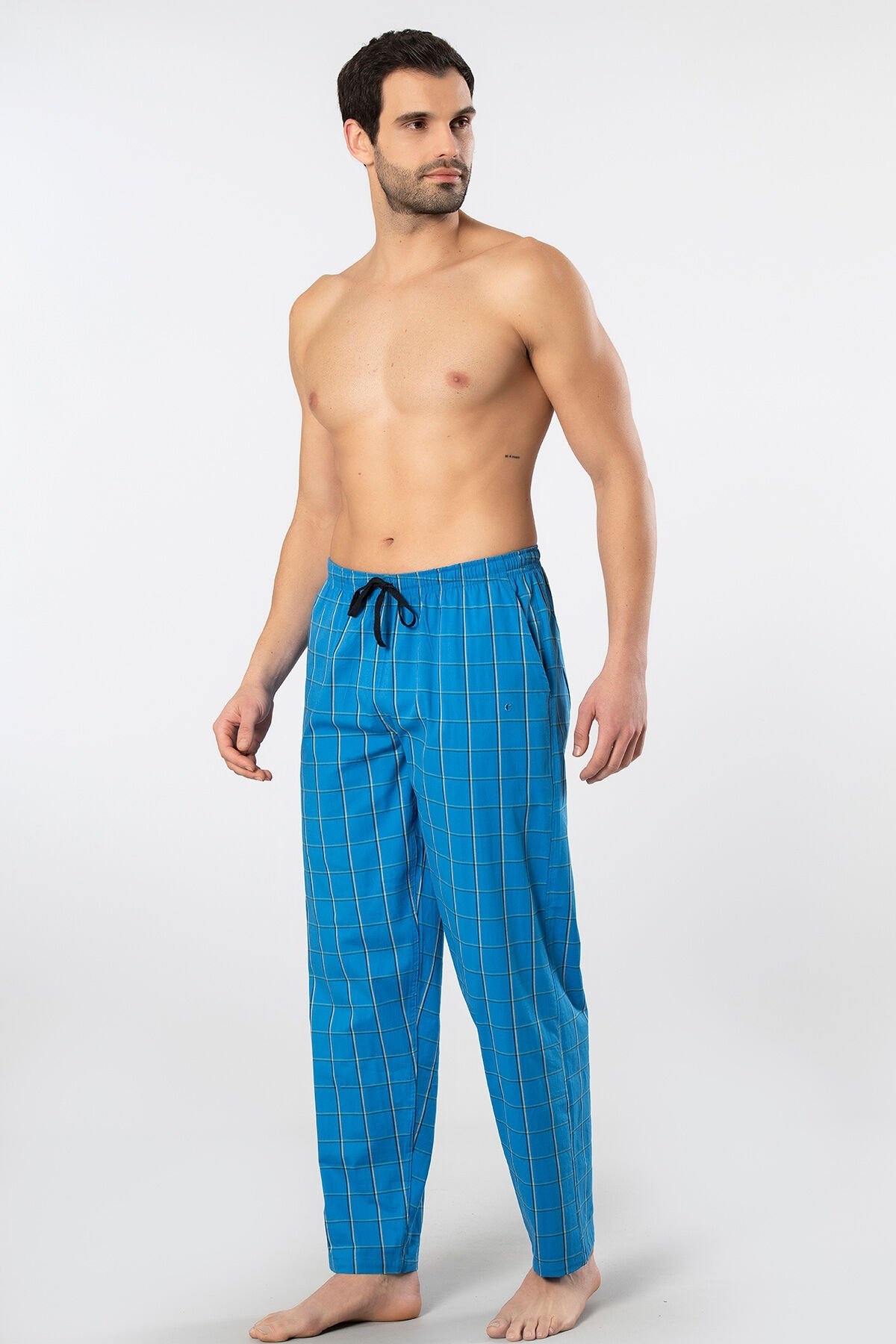 Ribana Kesim Pamuklu Pijama Altı Cacharel 2240 - Mavi 3