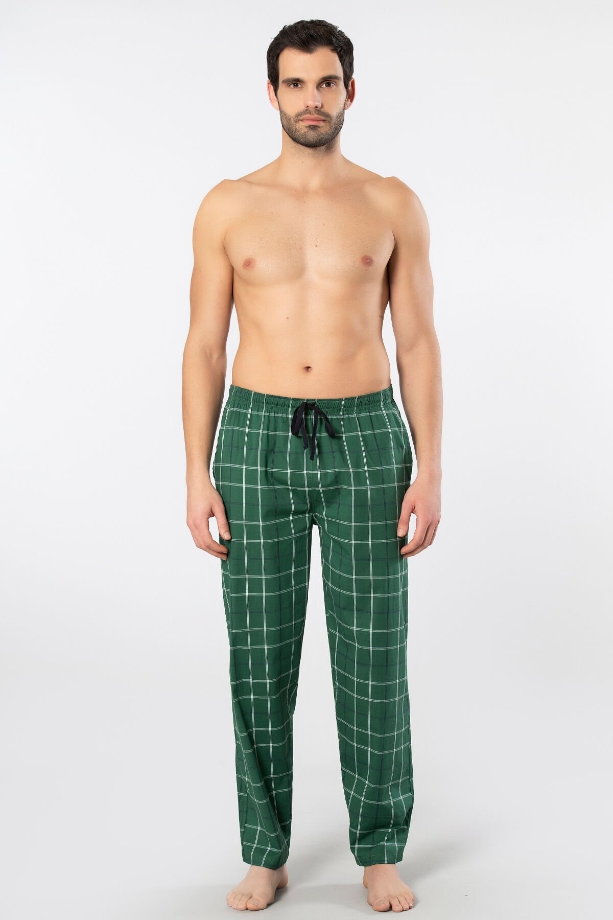 Pamuklu Cepli Erkek Pijama Altı Lila Cacharel 2240 - Yeşil 1