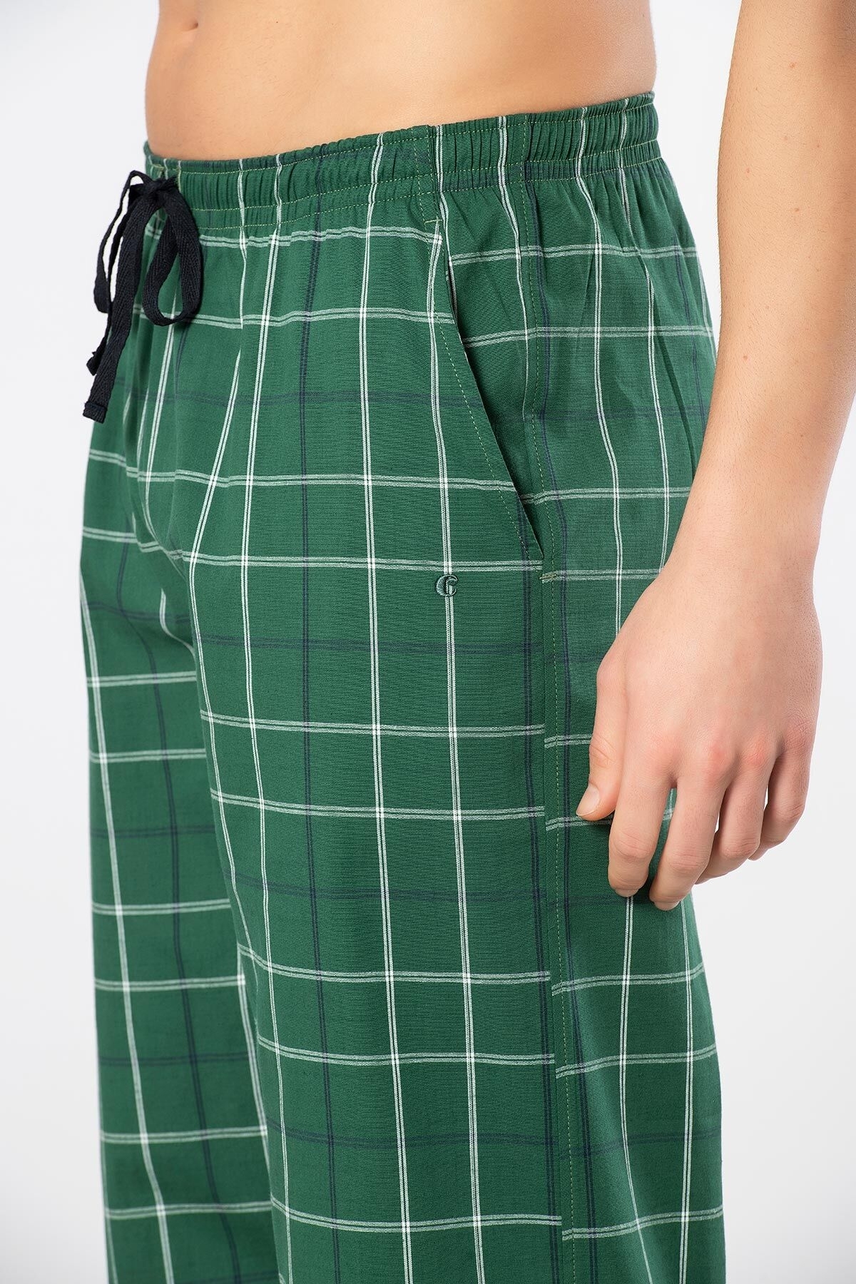 Pamuklu Cepli Erkek Pijama Altı Lila Cacharel 2240 - Yeşil 1