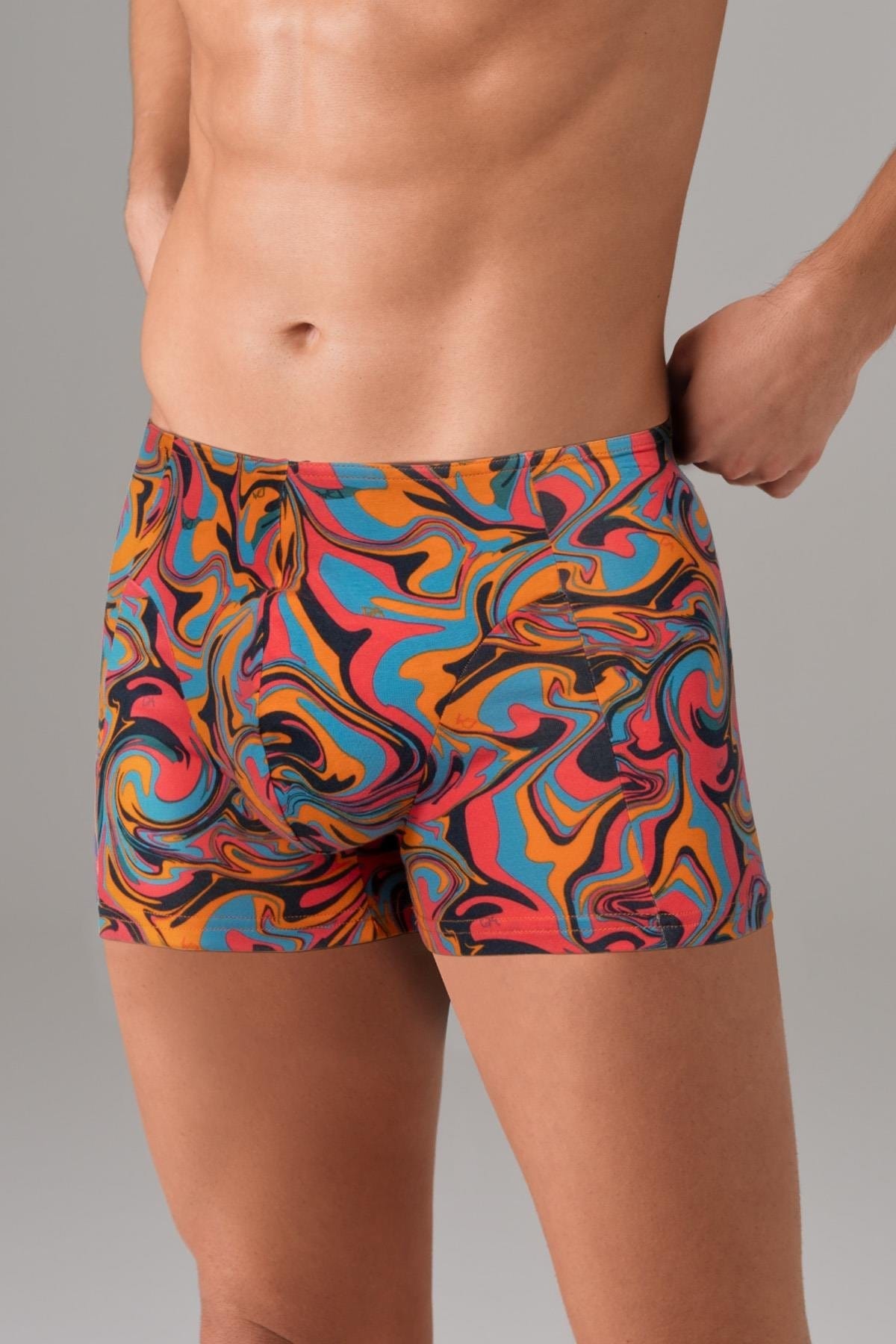 Ebru Desenli Modal Pamuk Boxer Doreanse 1731 - Ebruli Desen