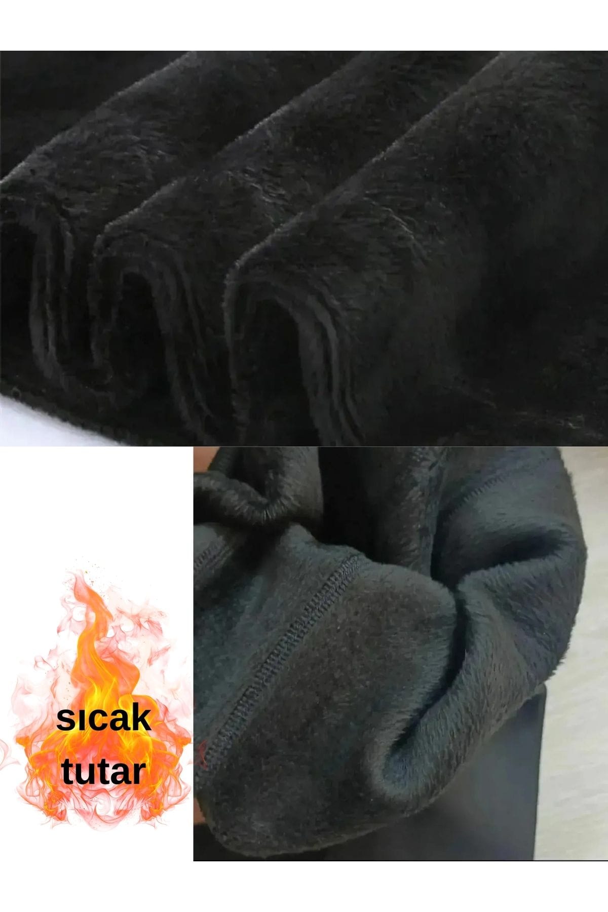 Peluş İç Yüzeyli Termal Tayt Erkek Pera Fitol 8024 - Siyah