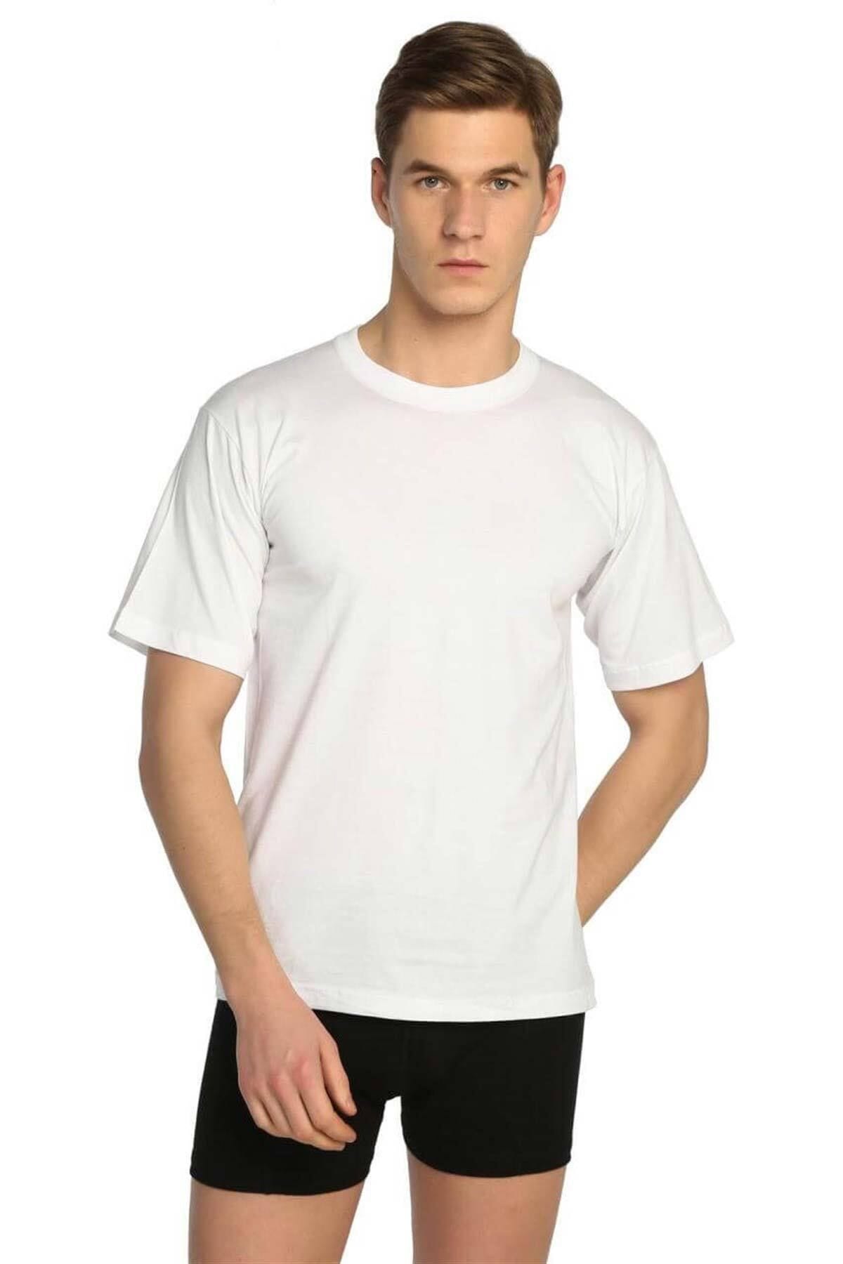 Pamuklu Esnek Kısa Kollu Atlet Anıt 9031 - Beyaz