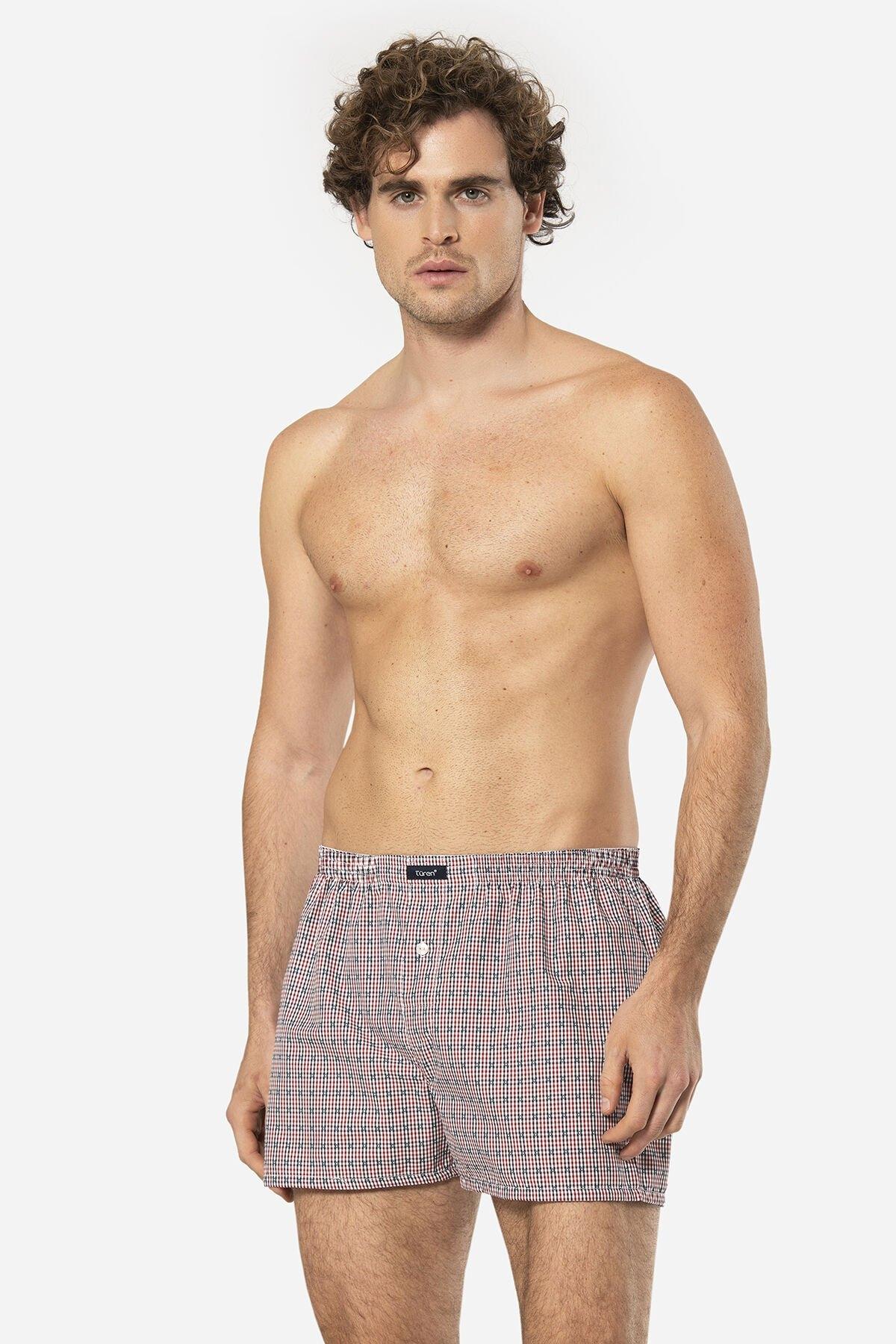 Desenli Pamuk Polyester Erkek Boxer Türen 140 - Görsel