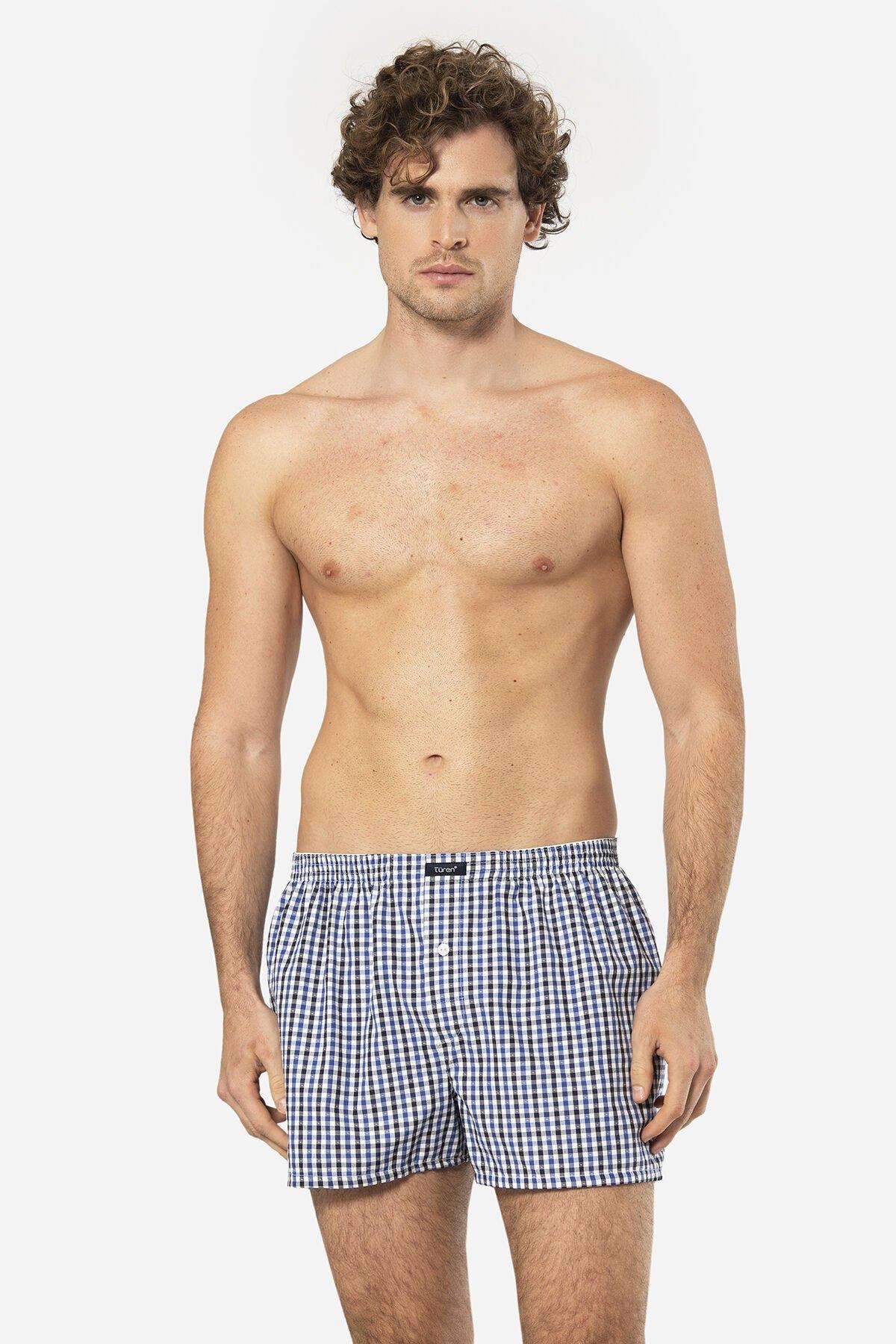 Desenli Pamuk Polyester Erkek Boxer Türen 140 - Görsel