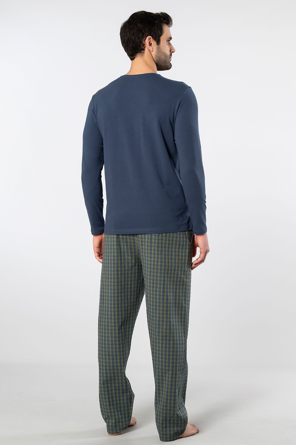 Uzun Kollu Poplin Pijama Takımı Cacharel 2239 - Yeşil 3