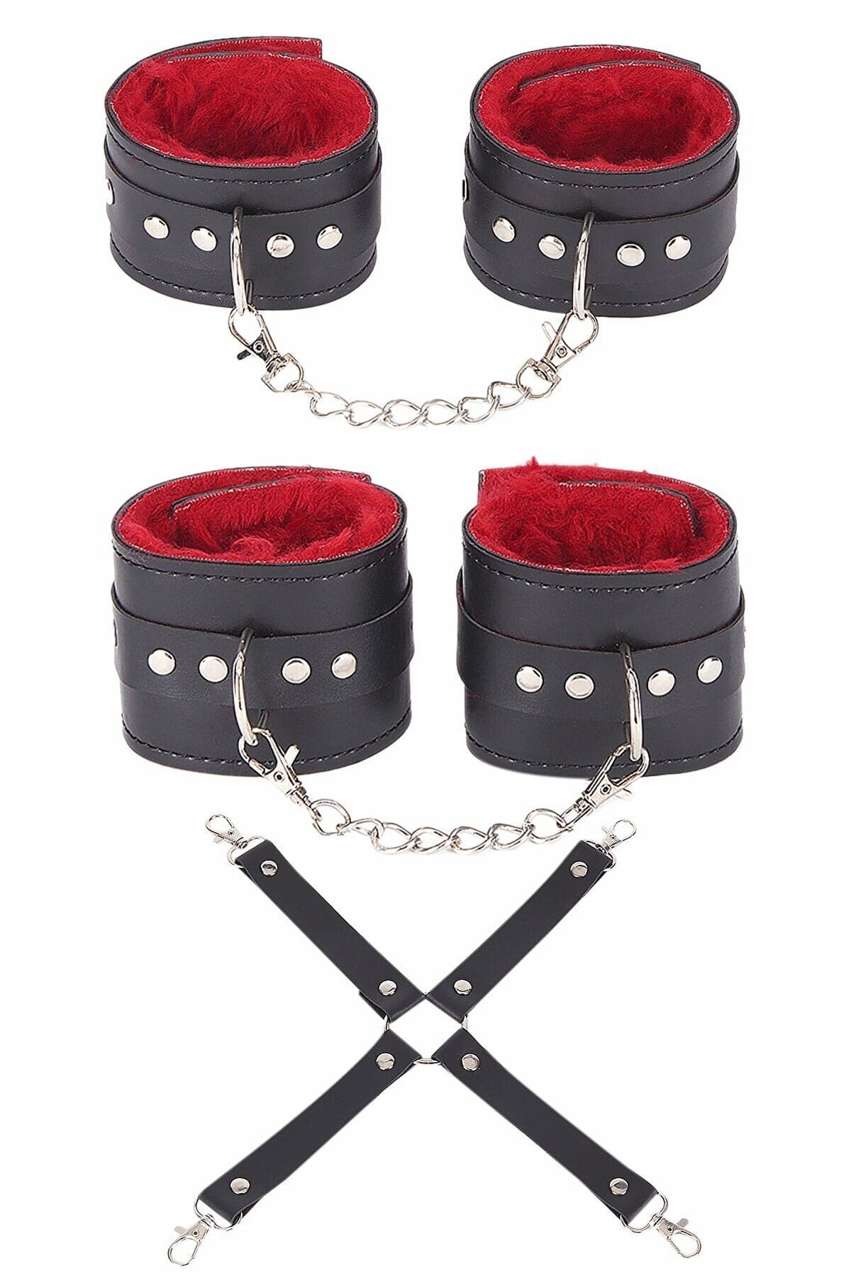 Fantezi El Ayak Kelepçe Seti missisX 6028 - Siyah