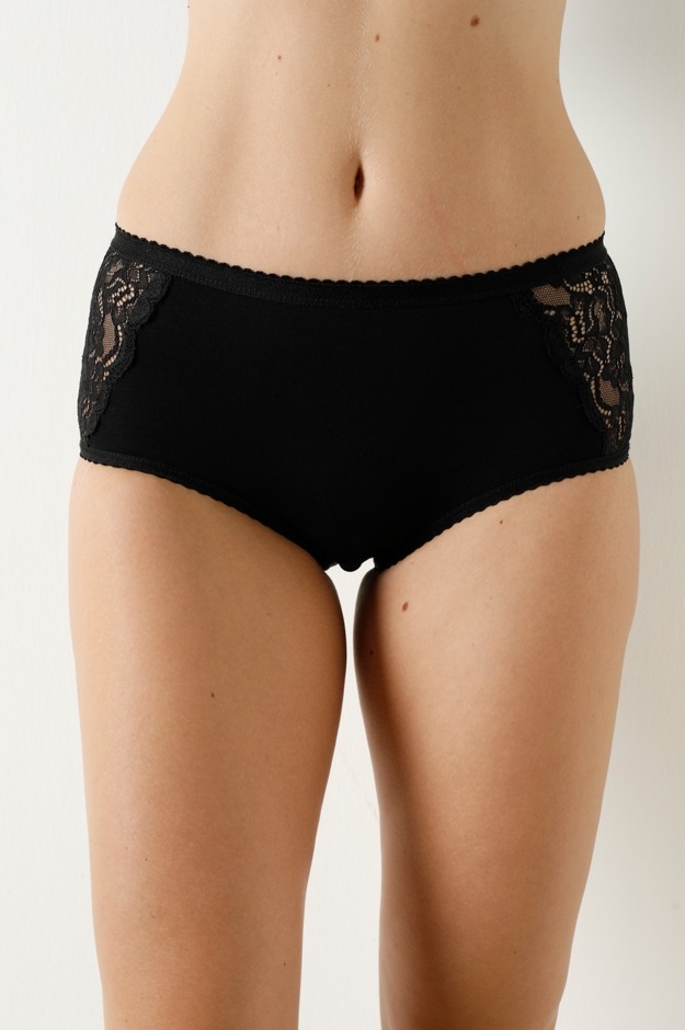 Dantelli Yüksek Bel Bato Kadın Külot Öztaş 21005 - Görsel