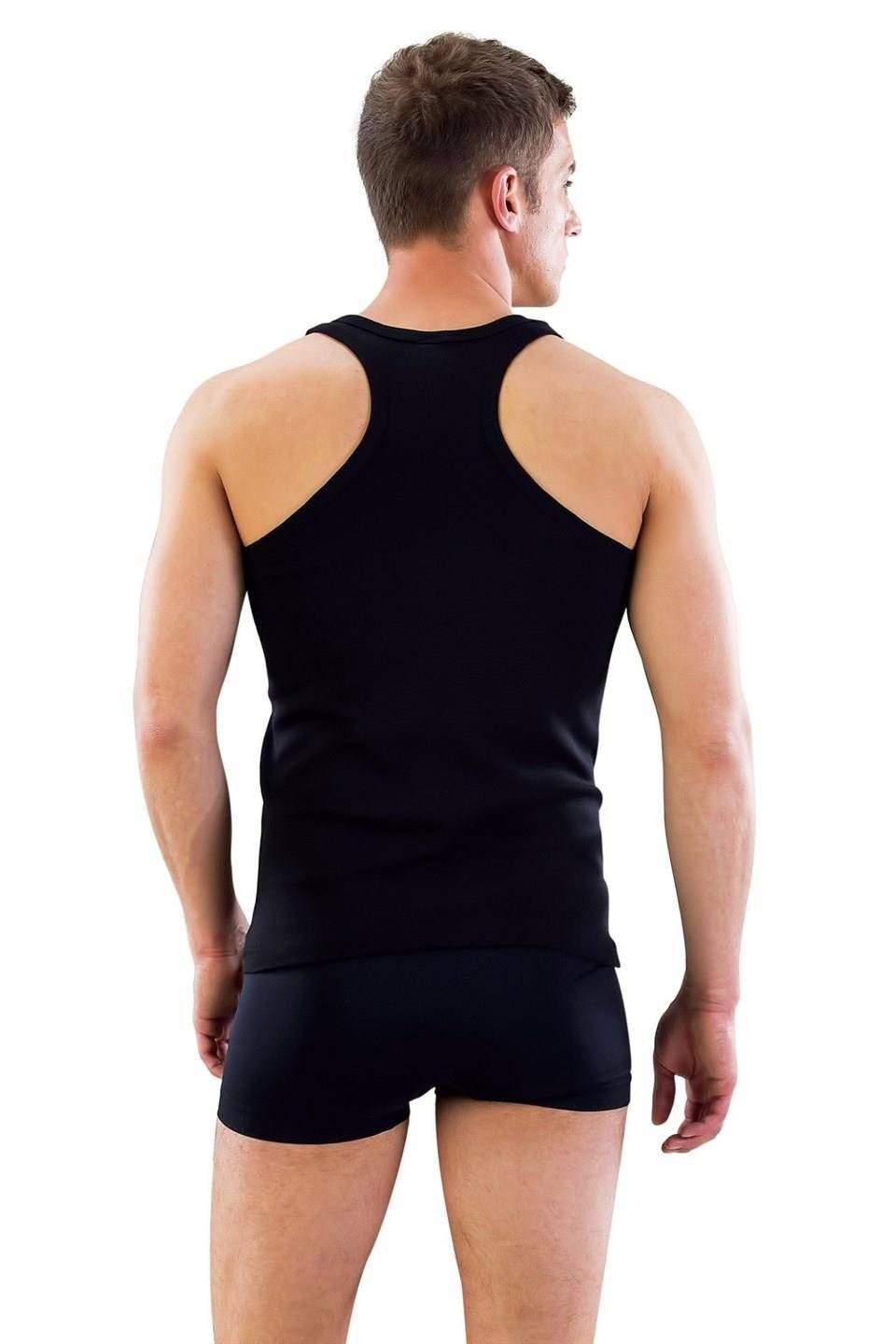 Pamuklu Ribana Kesim Erkek Atlet Emay 12320 - Siyah