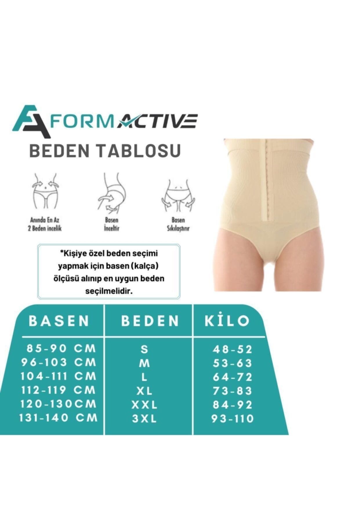 Yüksek Bel Agraflı Toparlayıcı Korse FormActive 1032 - Ten