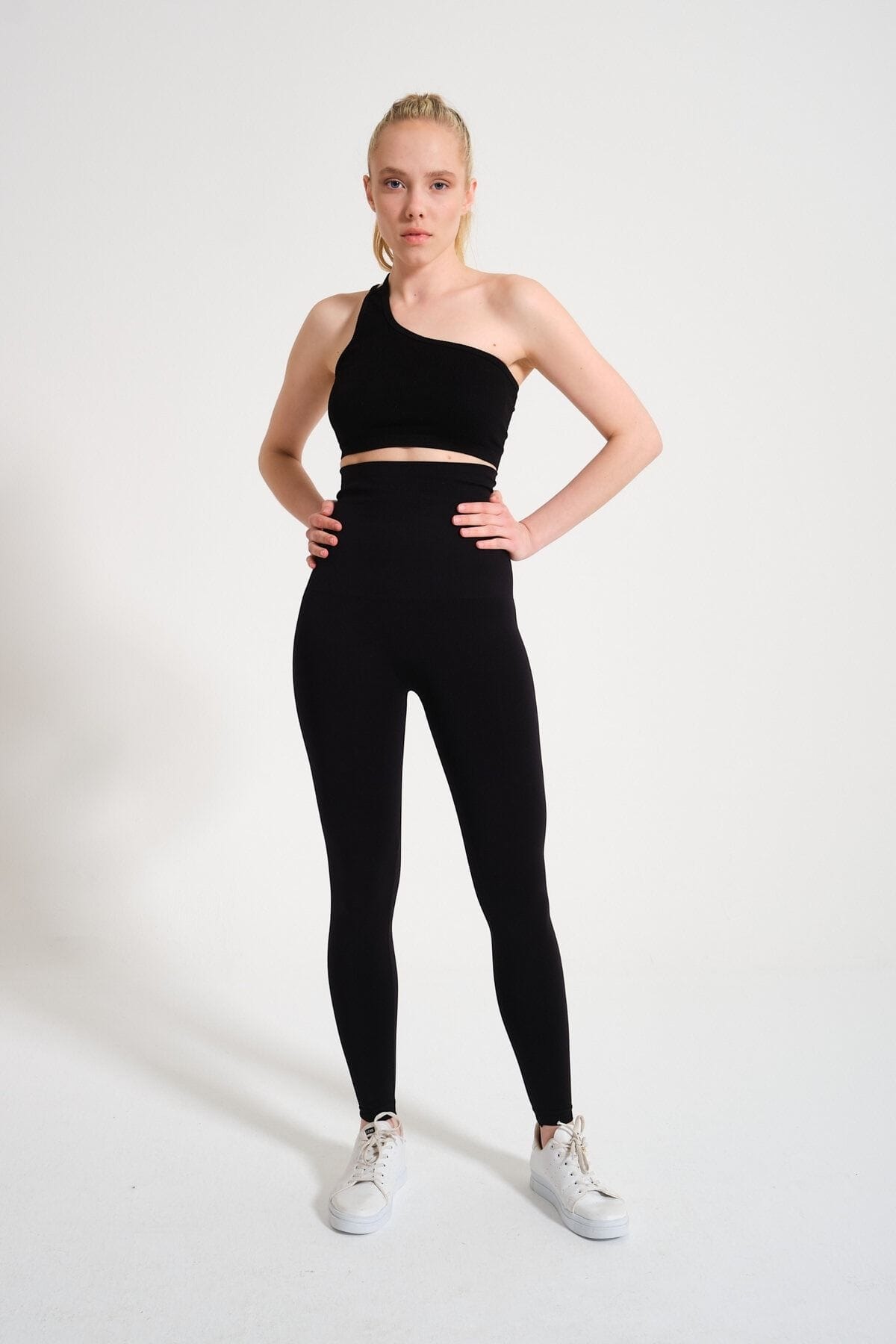 Ultra Yüksek Bel Korse Tayt Bel ve Karın Destekli FormActive 1450 - Siyah