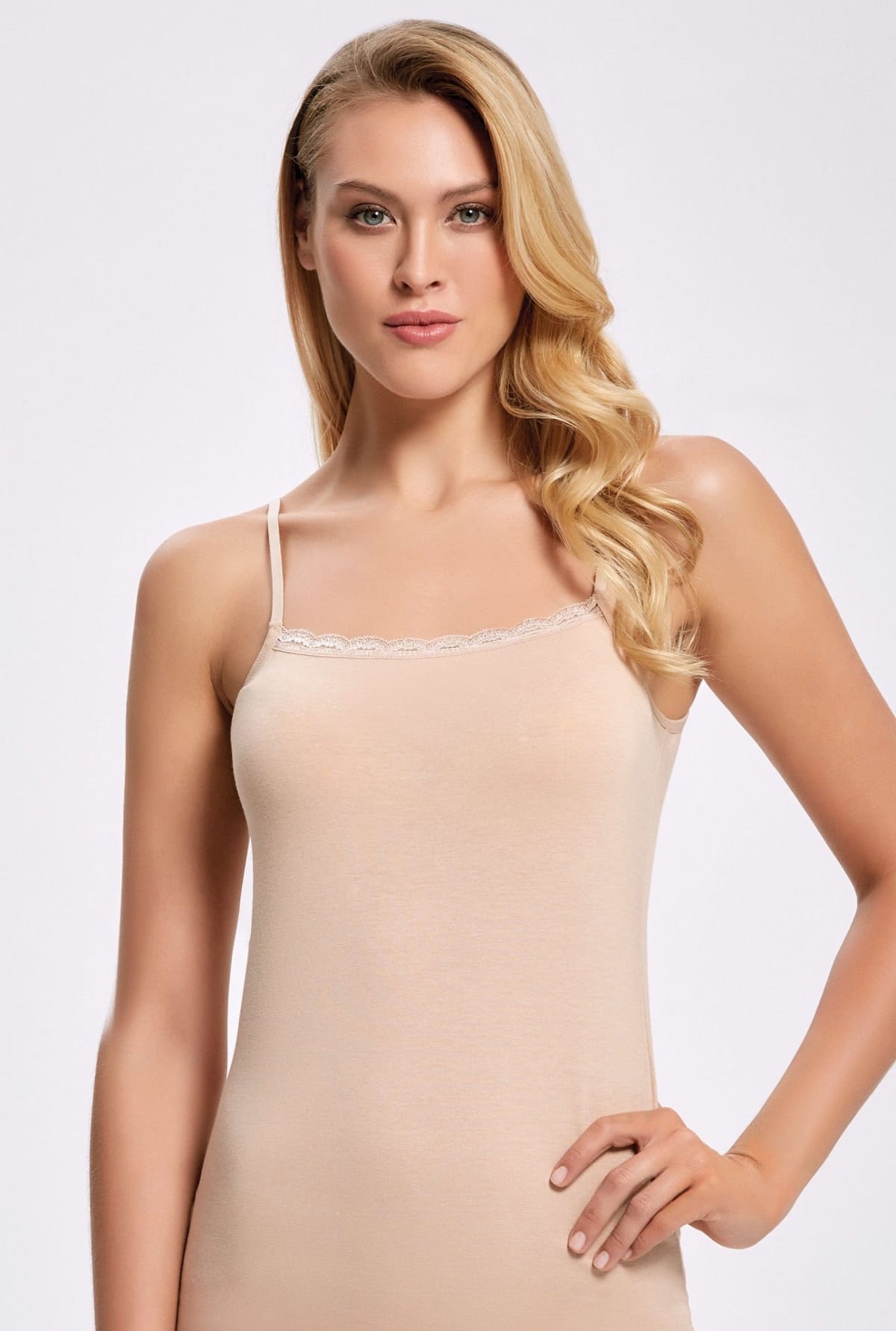 İlke Dantelli Modal İp Askılı Atlet İlke 2303 - Görsel 3