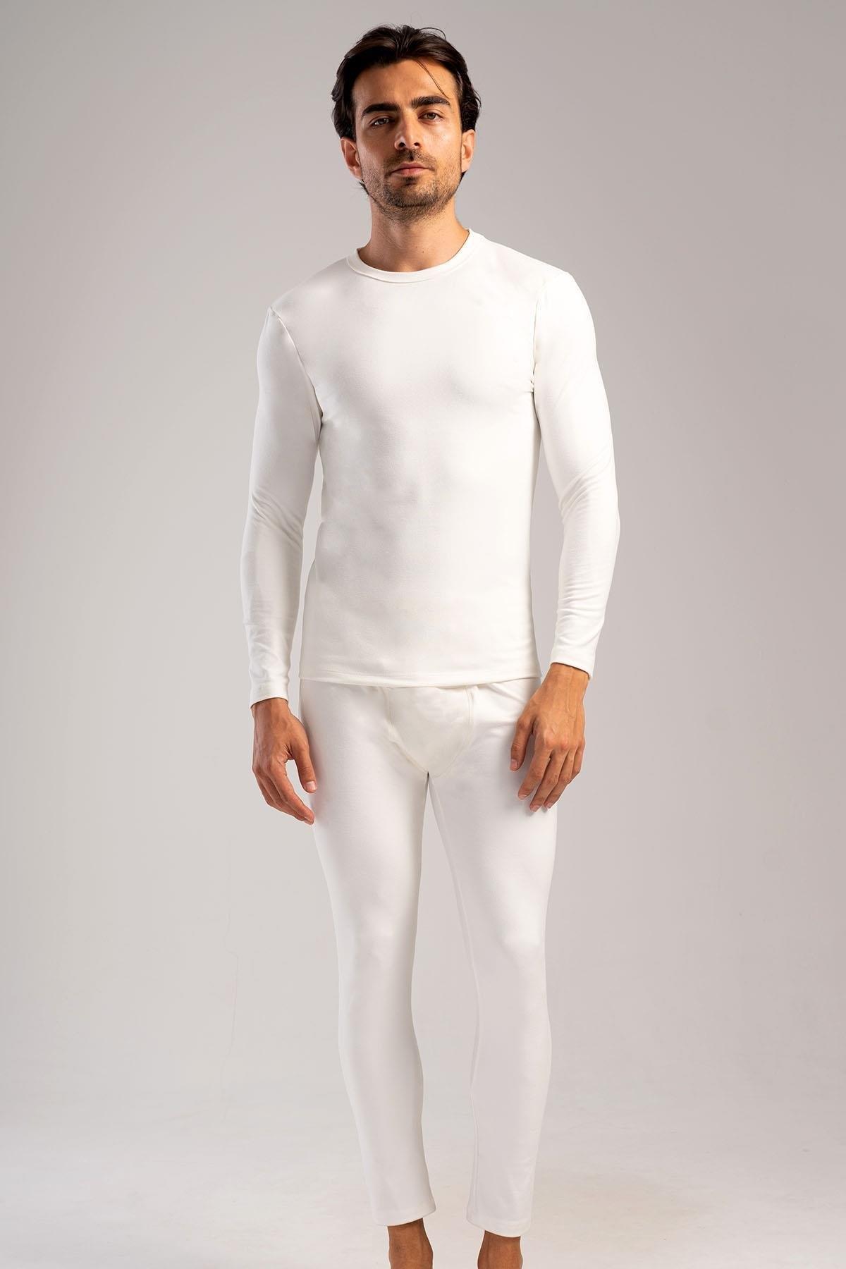 Fırçalı İç Yüzey Uzun Kollu Termal Üst Vienetta 409002 - Ekru