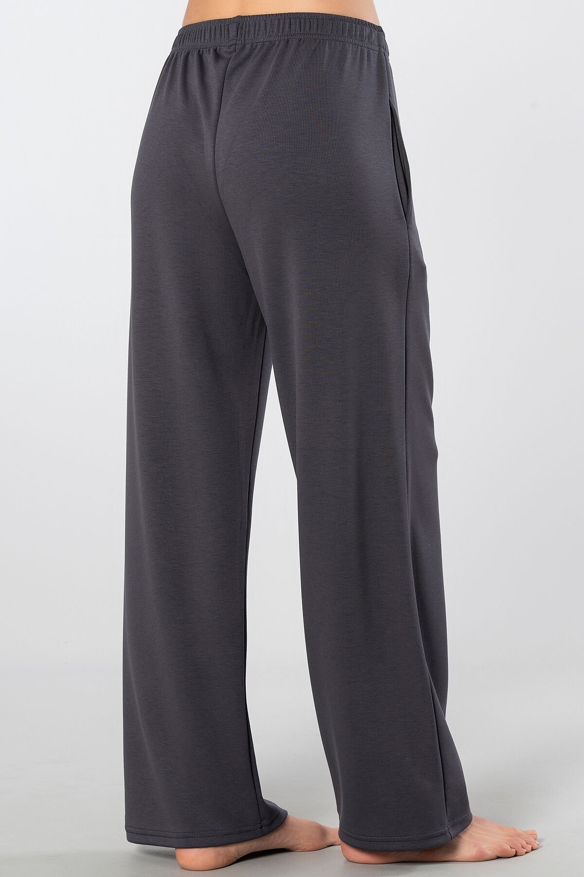 Boru Paça Kadın Eşofman Altı Viskon Polyester Türen 3615 - Antrasit