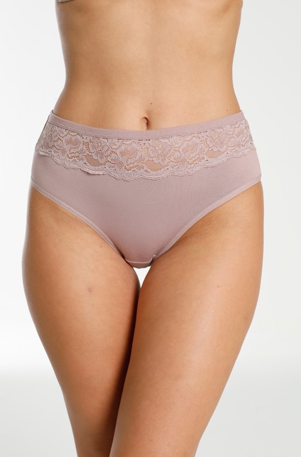 Dantelli Yüksek Bel Külot Mor Öztaş 21007 - Görsel