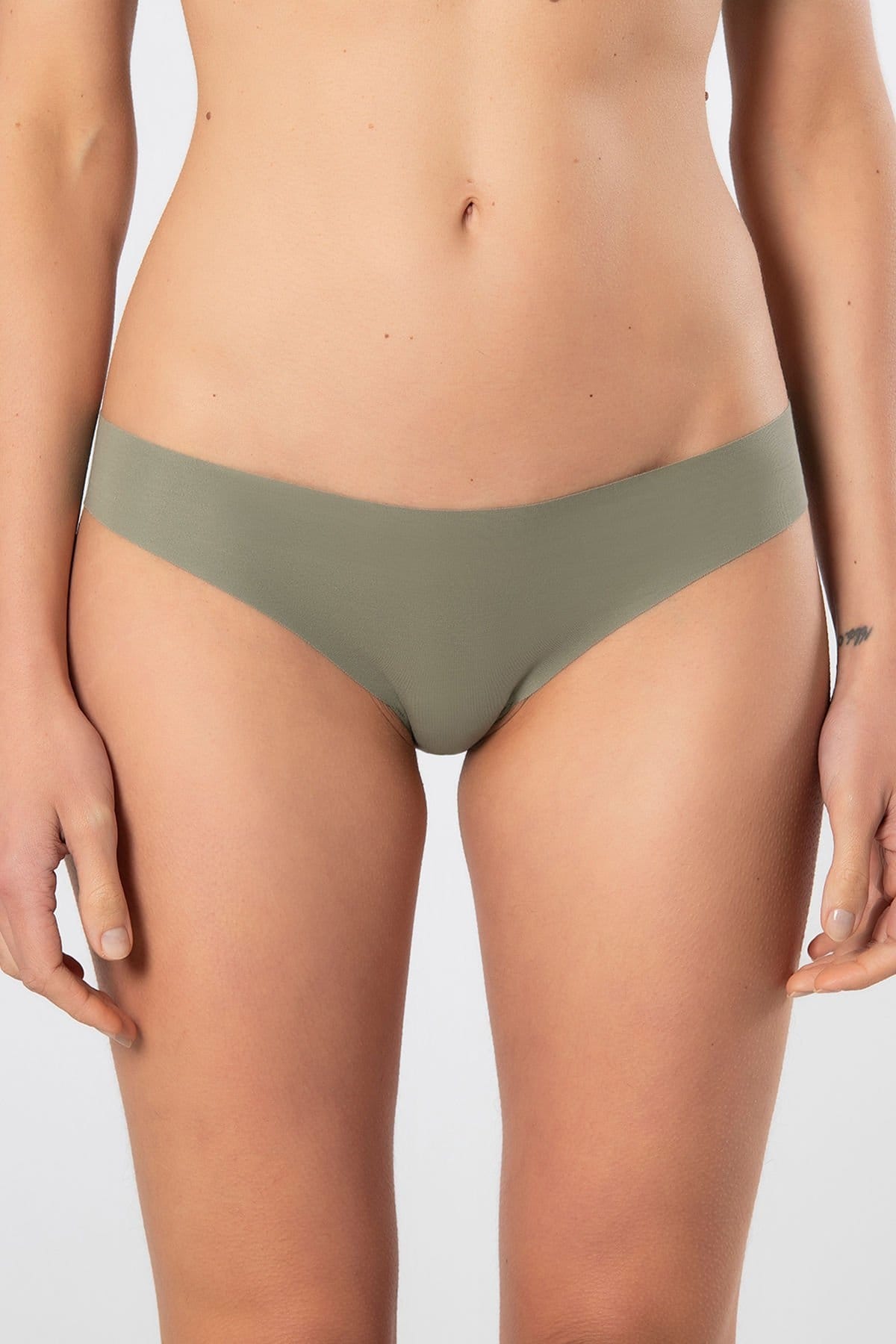 Yüksek Bel Pamuklu Bikini Kadın Külot Türen 907 - Yeşil