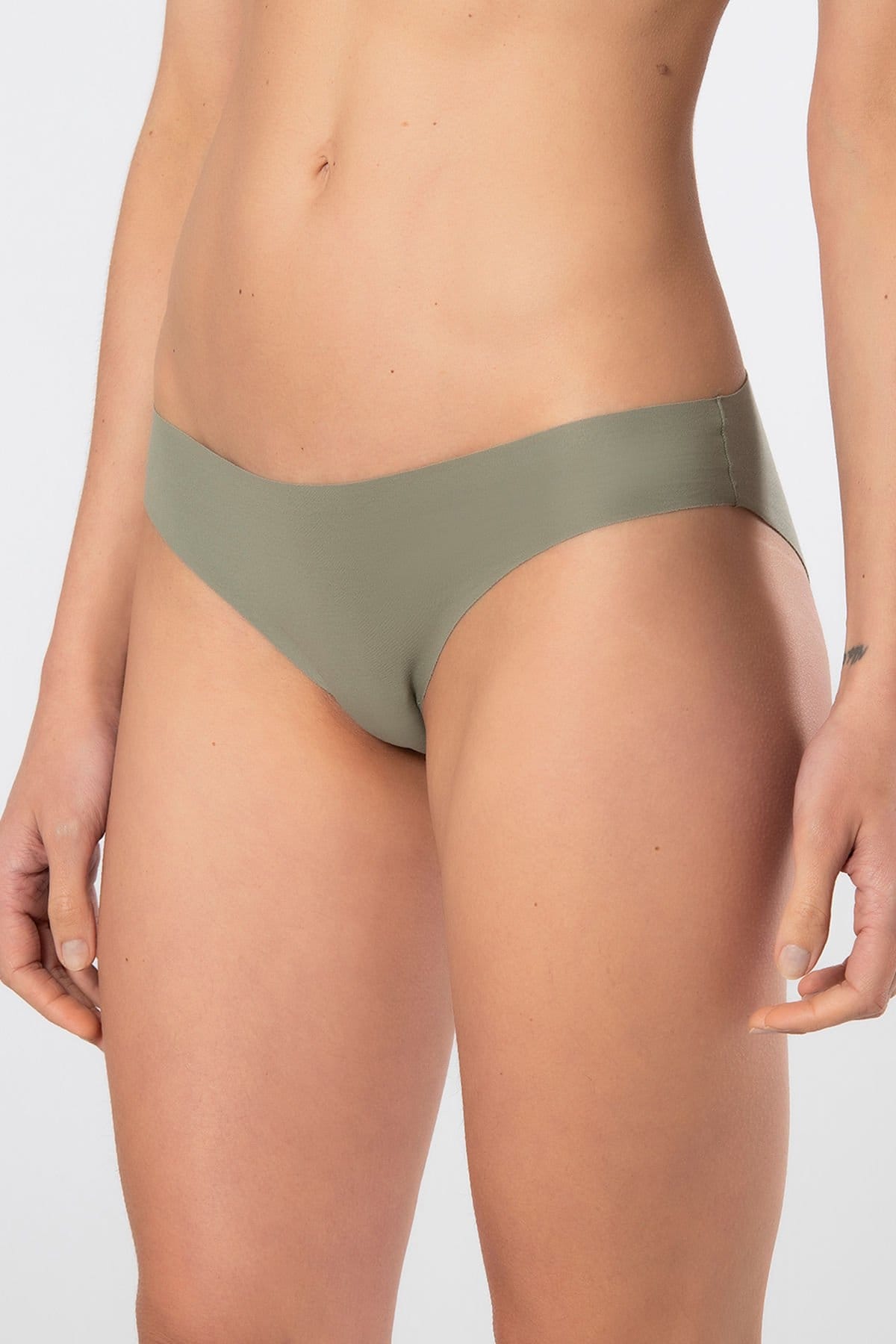 Yüksek Bel Pamuklu Bikini Kadın Külot Türen 907 - Yeşil
