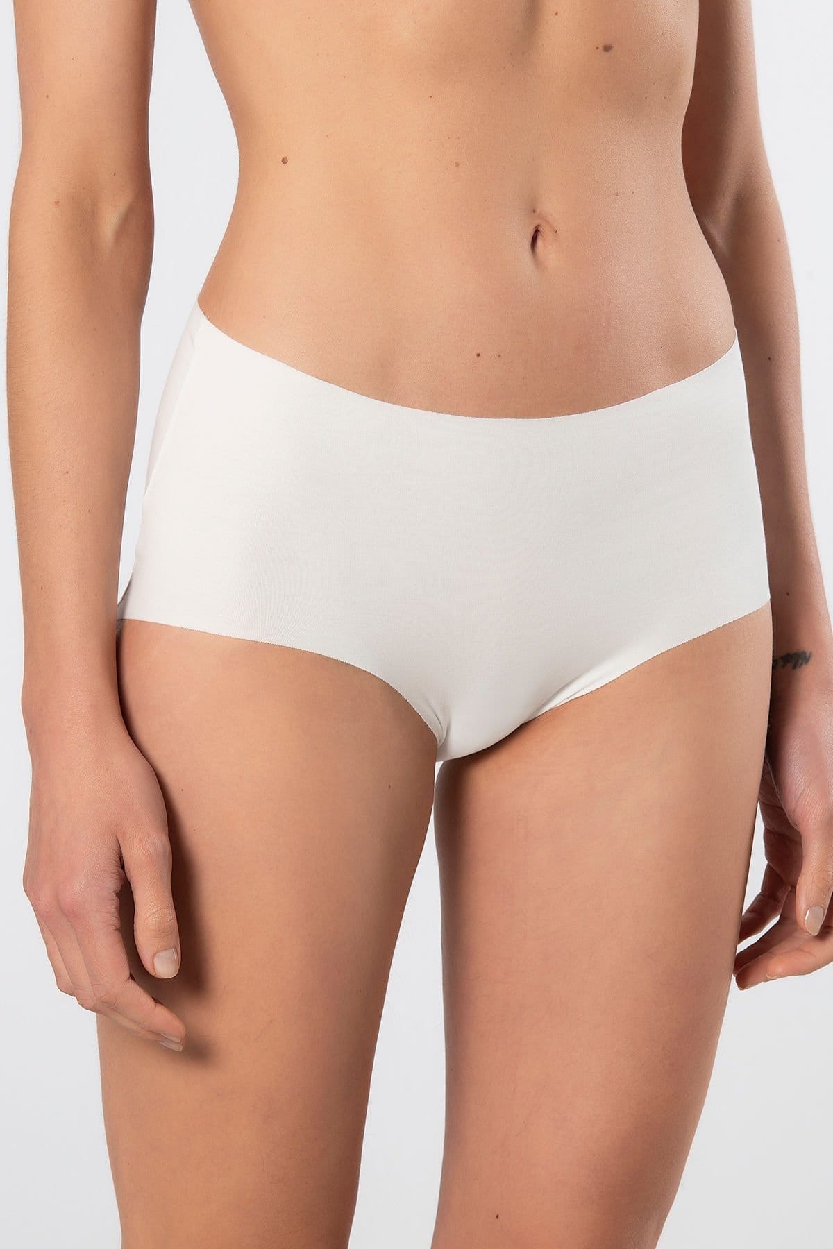 Dikişsiz Lazer Kesim Yüksek Bel Kadın Külot Türen 911 - Ekru