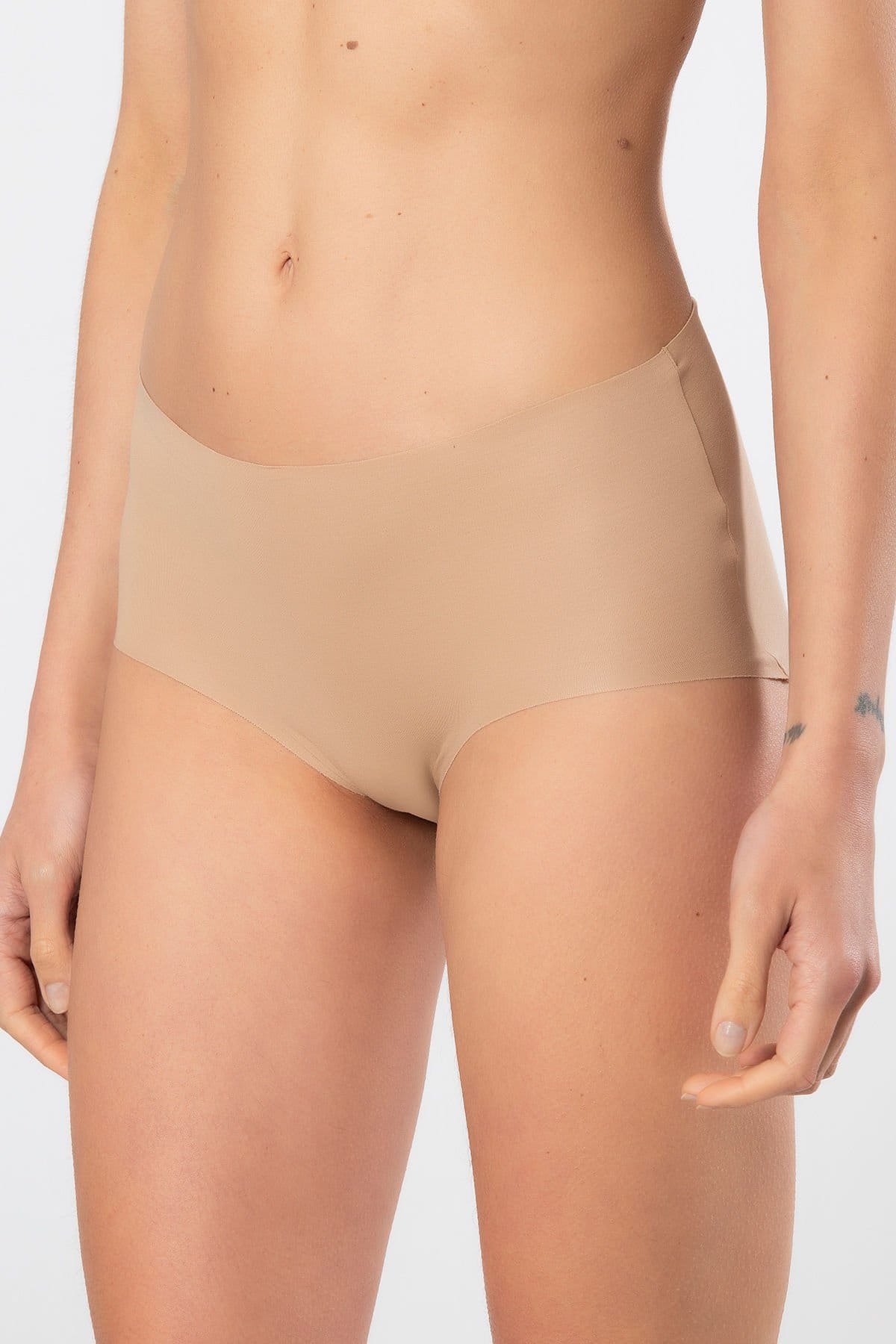 Yüksek Bel Pamuklu Kadın Külot Gri Türen 911 - Vizon