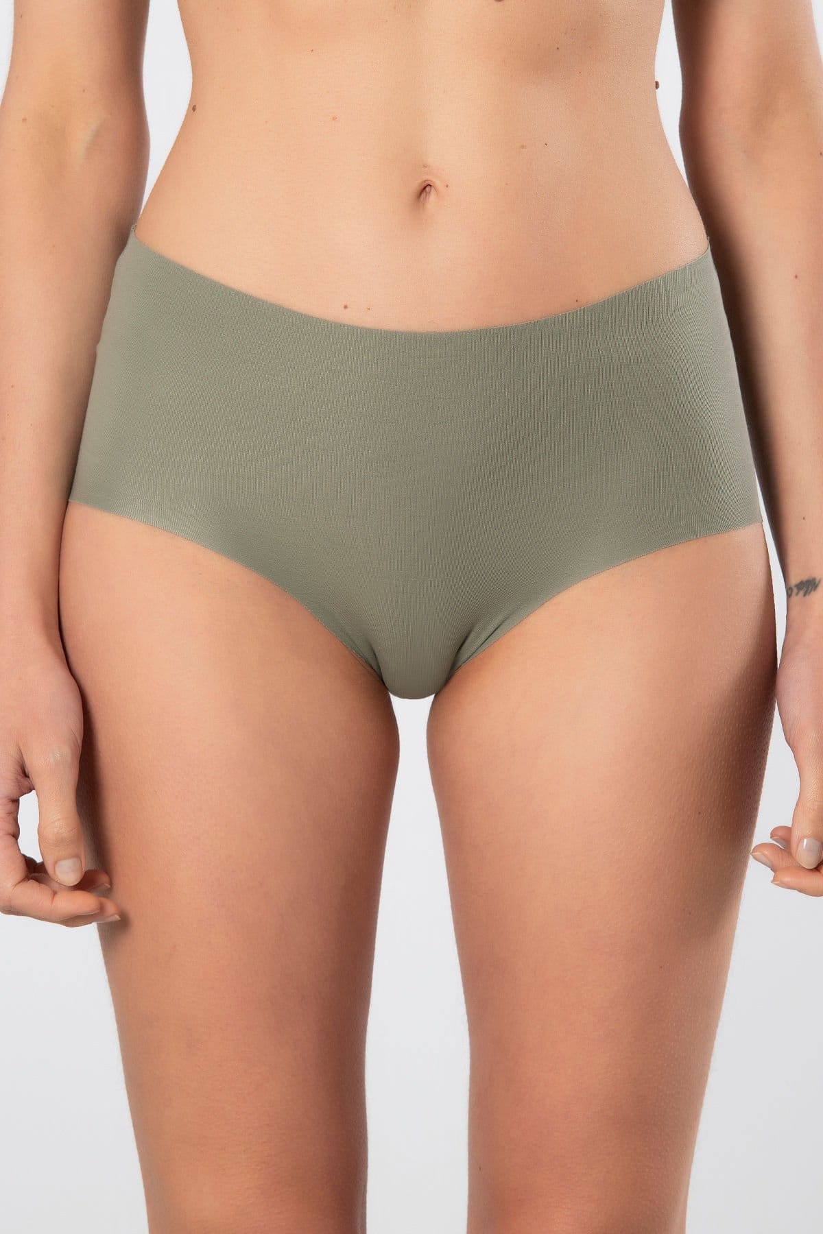 Yüksek Bel Lazer Kesim Pamuklu Kadın Külot Lila Türen 911 - Yeşil