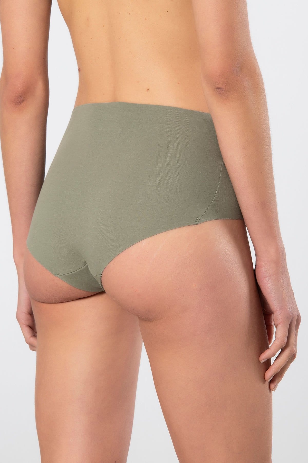 Yüksek Bel Lazer Kesim Pamuklu Kadın Külot Lila Türen 911 - Yeşil