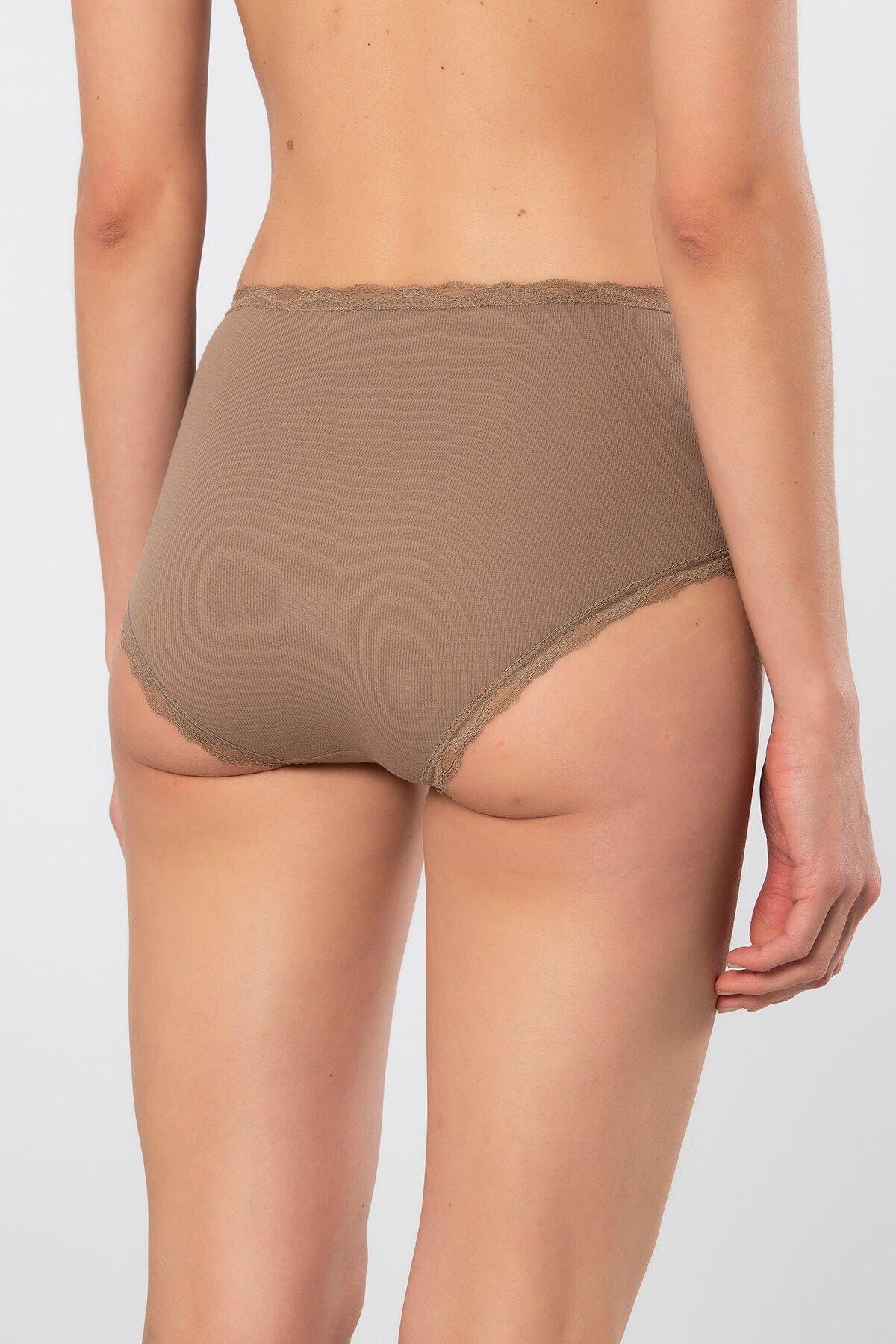 Türen Yüksek Bel Dantelli Külot 2li Pamuklu Türen 929 - Görsel 4