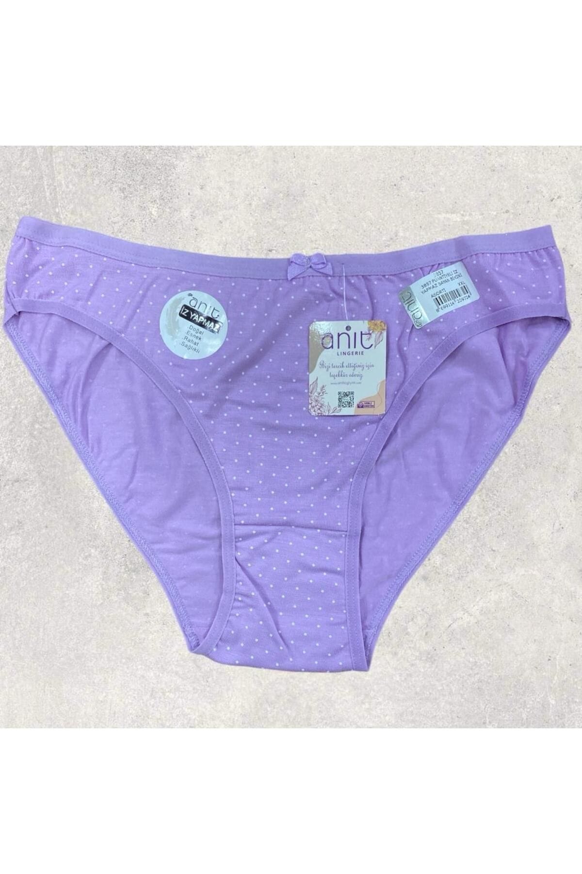 Yüksek Bel Destekli Puantiyeli Bikini Külot Anıt 3857 - Asorti