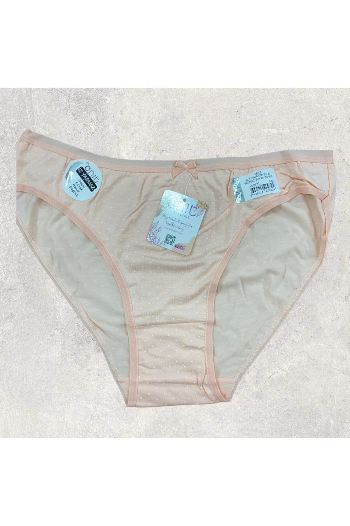 Yüksek Bel Destekli Puantiyeli Bikini Külot Anıt 3857 - Asorti