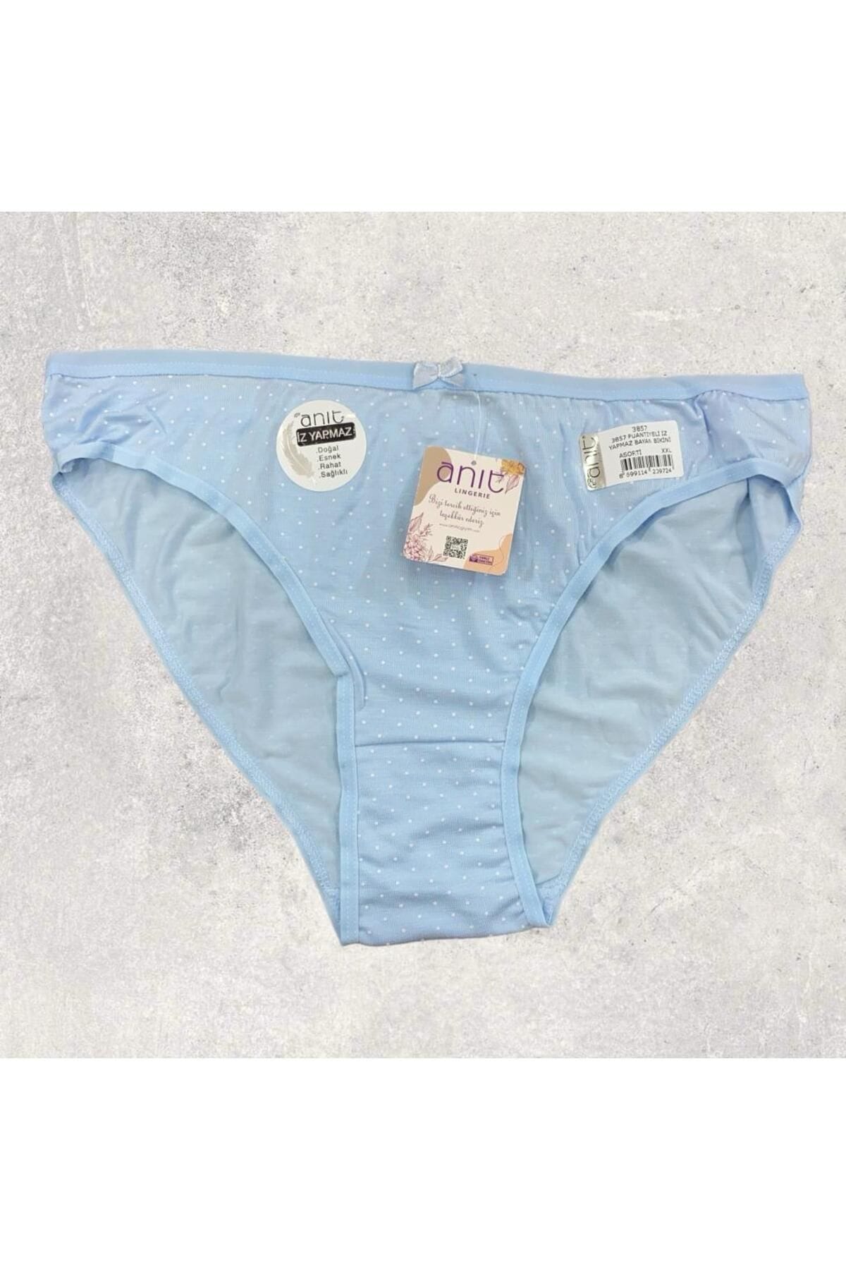 Yüksek Bel Destekli Puantiyeli Bikini Külot Anıt 3857 - Asorti