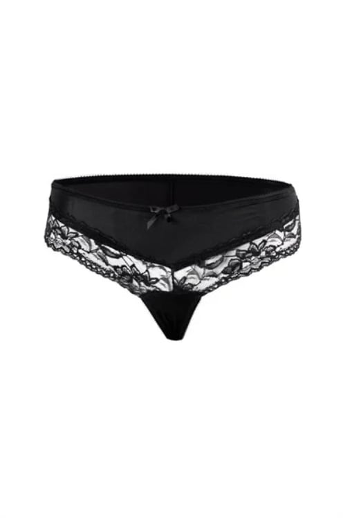 Renkli Dantel Yüksek Bel Külot Doreanse 7158 - Siyah-Kırmızı-Beyaz